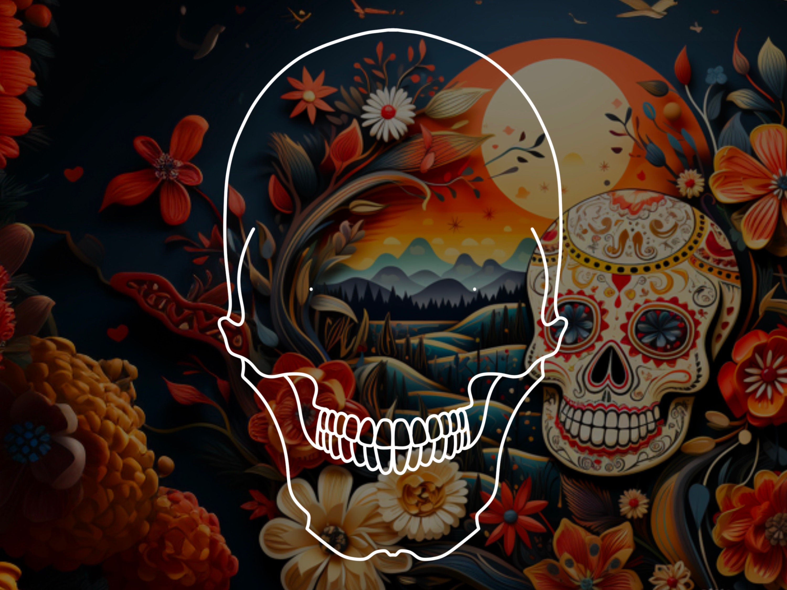 Procreate Skull Sugar Tattoo Brush Set preview 8