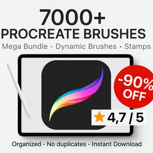 Procreate Brushes Mega Bundle | Tattoo, Stamps, Mandalas, Textures, Tribal and More
