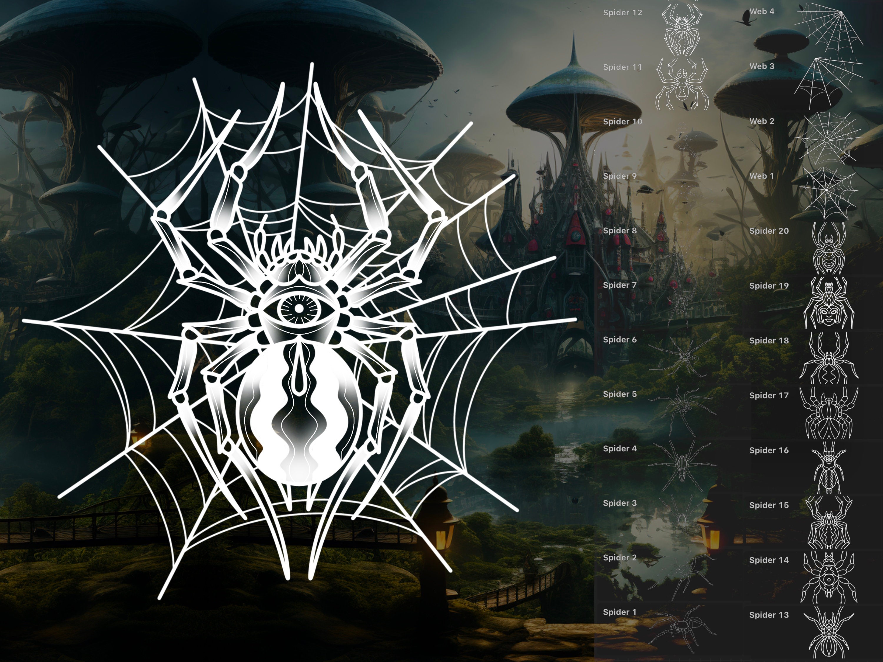 Procreate Butterfly Spider Insect Brush Set preview 5