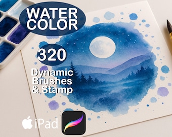 Procreate Watercolor Brush Set