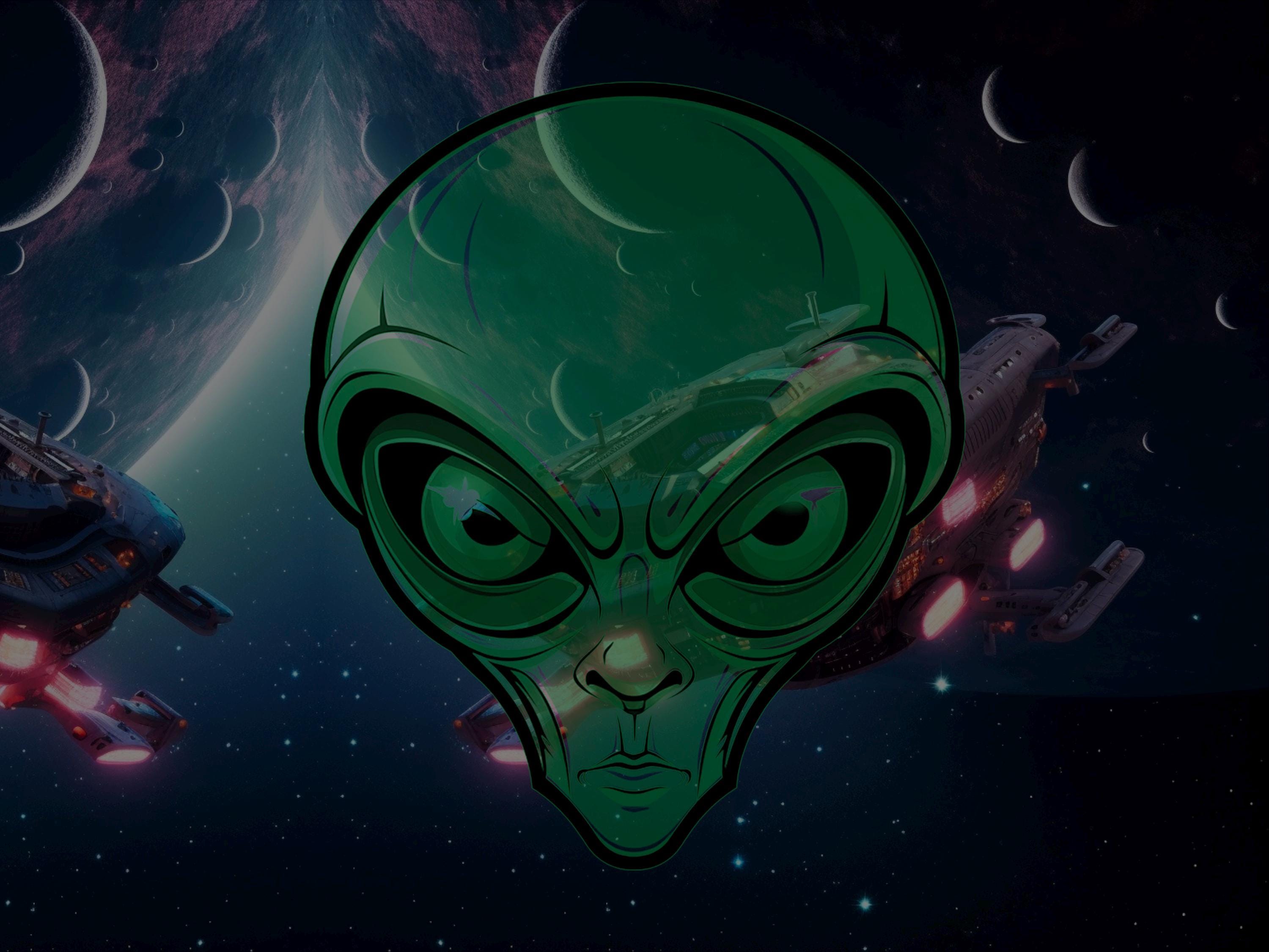 Procreate Alien Head  Stamp Set Photoshop preview 7