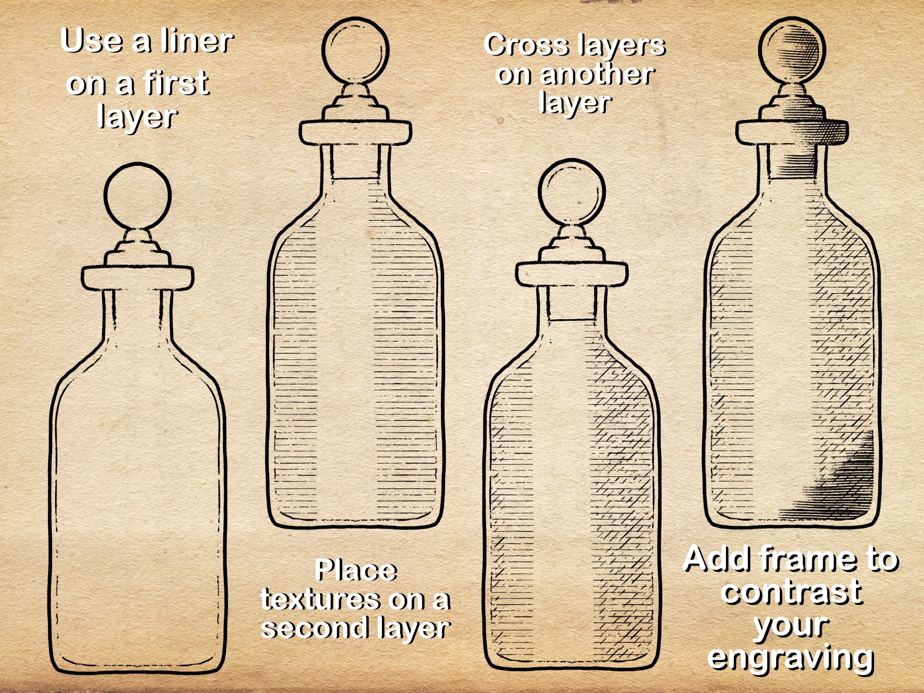 Procreate Engraving Ancient Engraving Vintage Brush Stamps preview 6