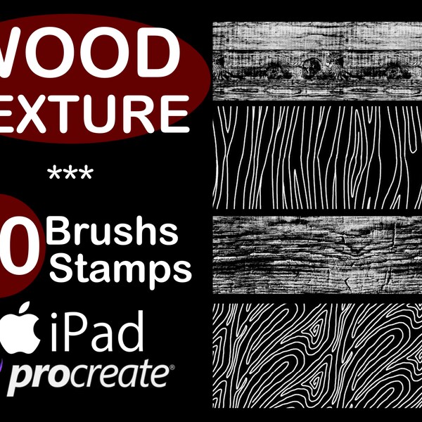 Procreate Wood Texture Brush Set