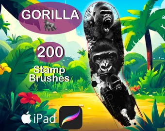 Procreate Gorilla Tattoo Brush Set