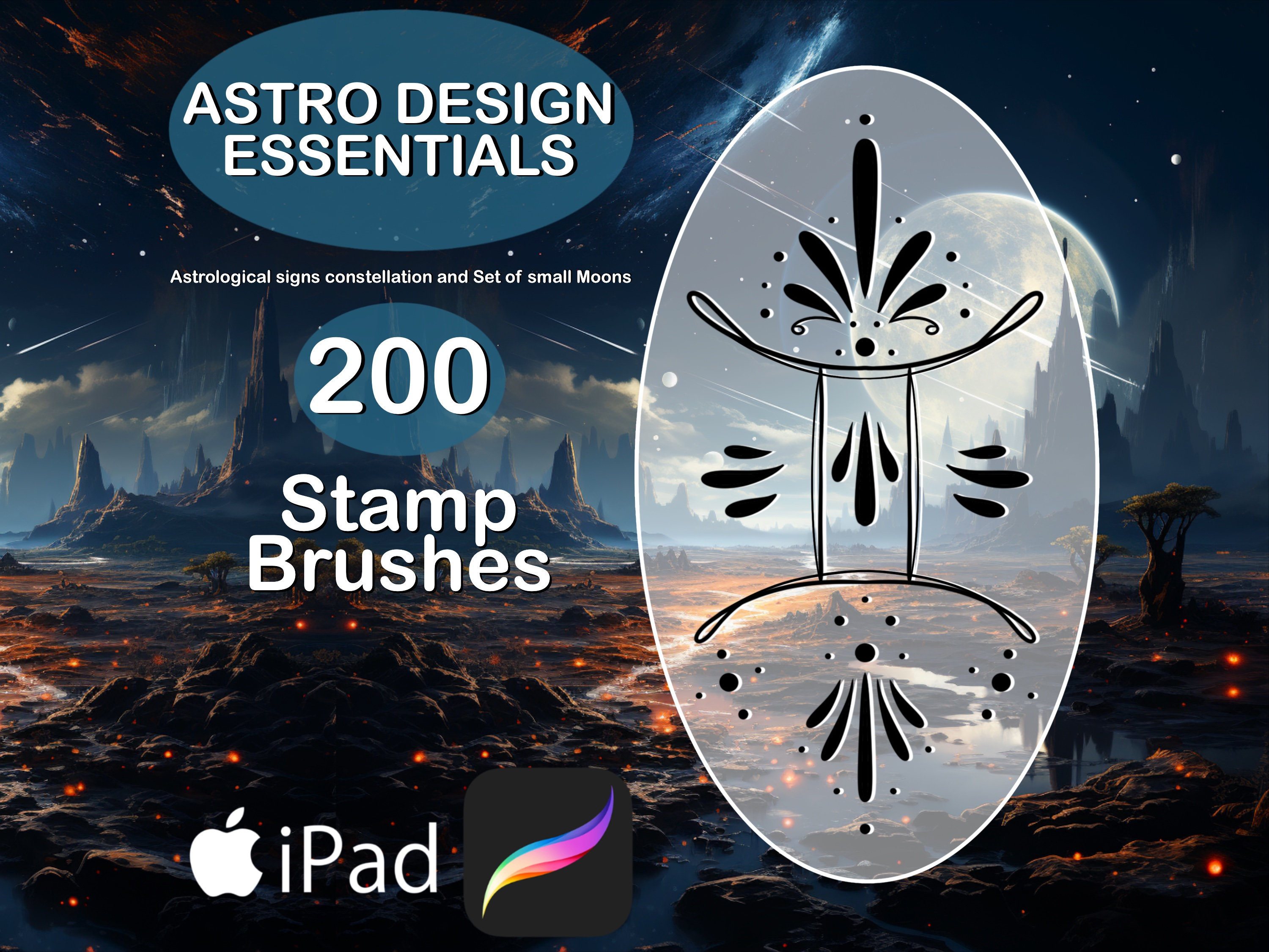 Procreate Celestial Astro Pack Brush Set