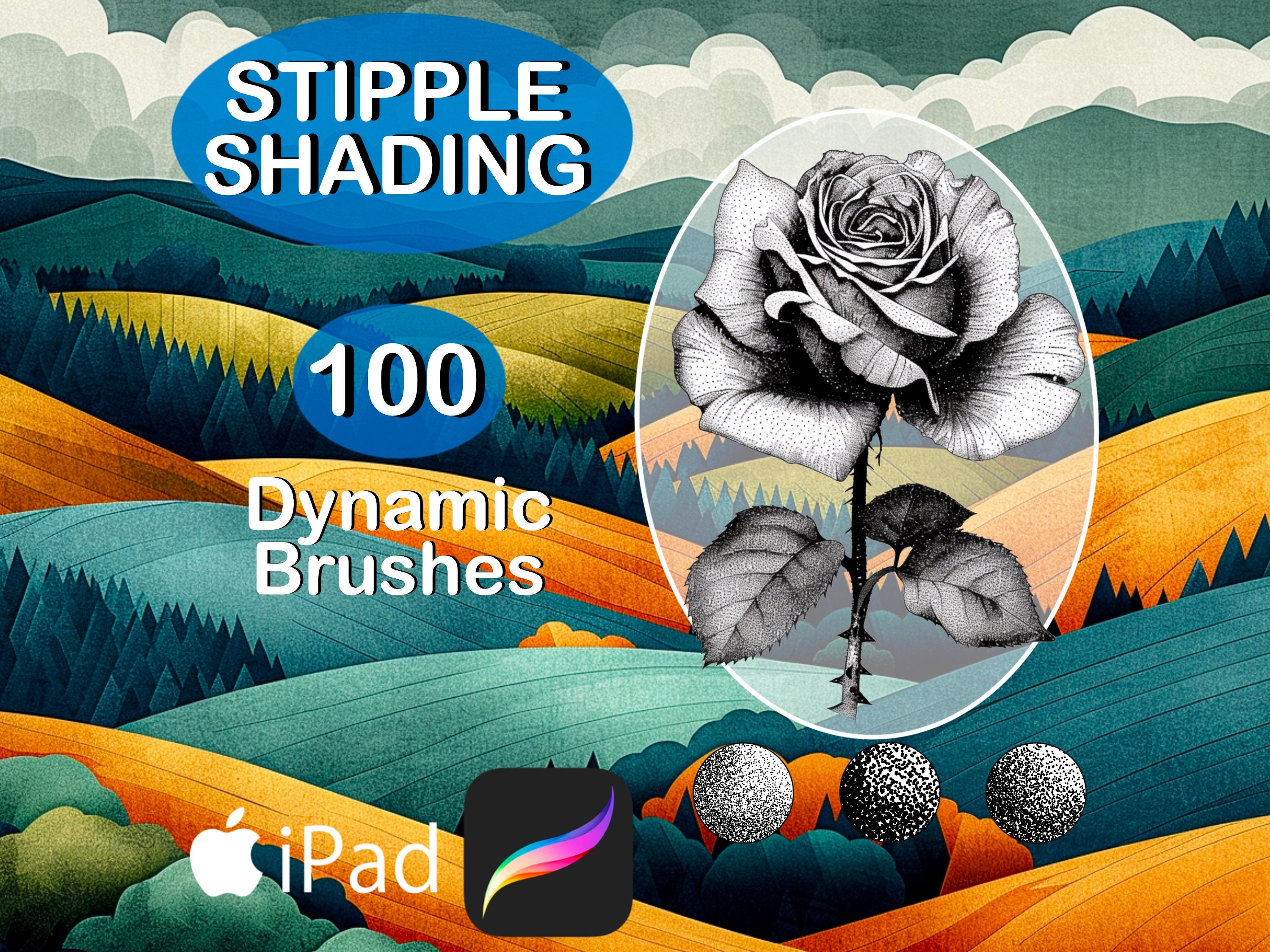 Procreate Stipple Shading Dot Shading Brush Stamps