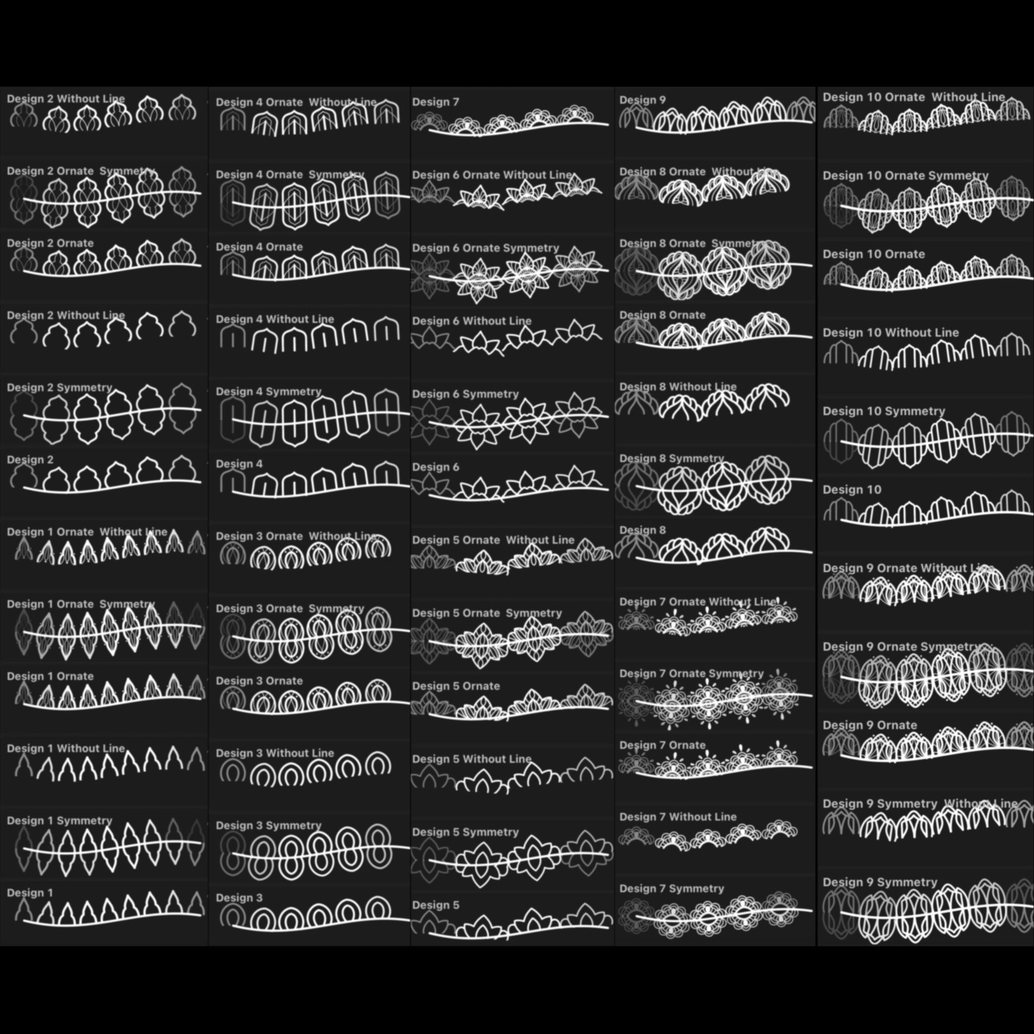 Procreate Lace Brush Set preview 2