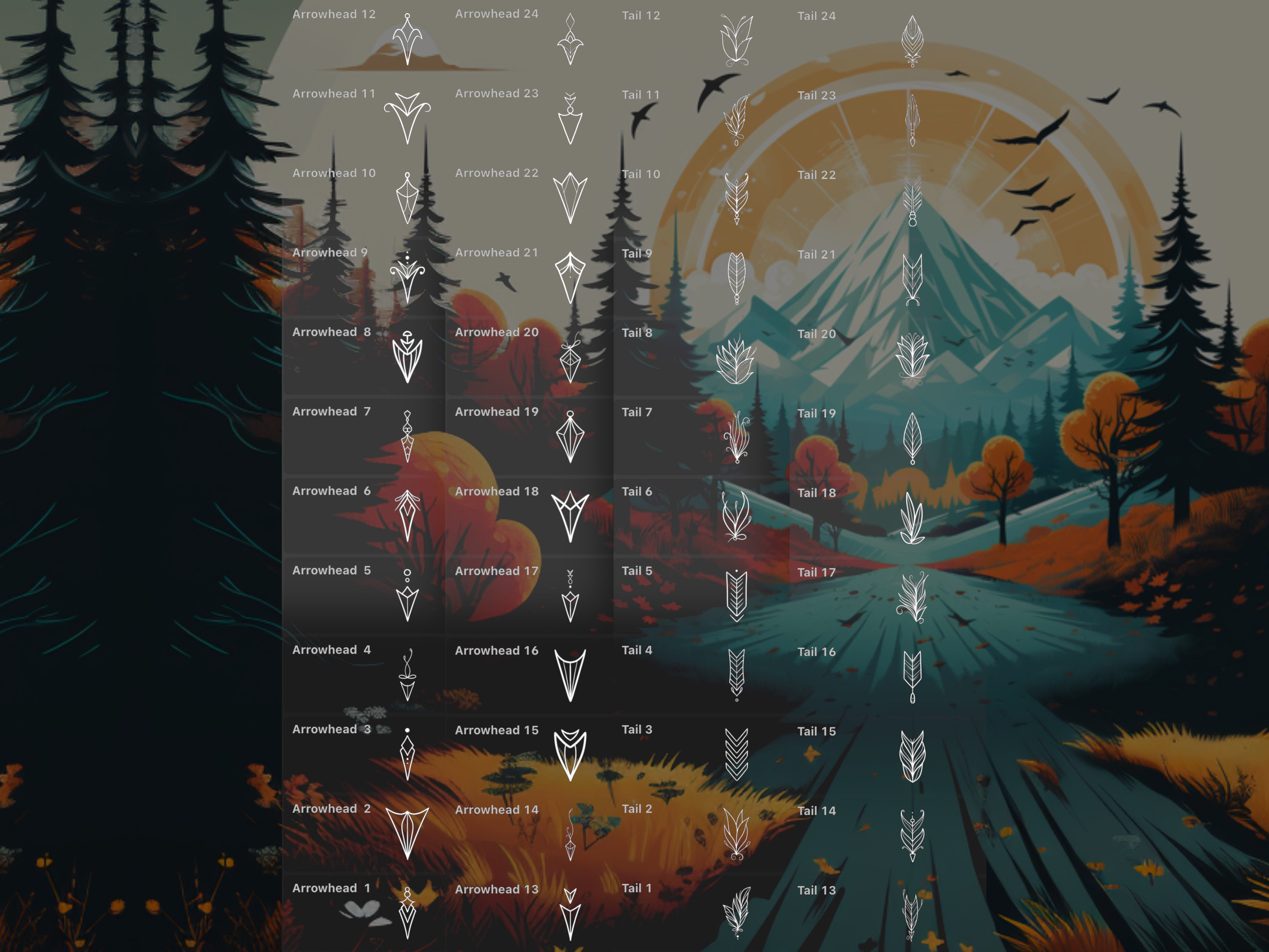 Procreate Arrow Design Maker Brush Set preview 2