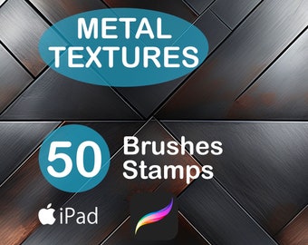 50 Brush Metal Texture Procreate Brush Set
