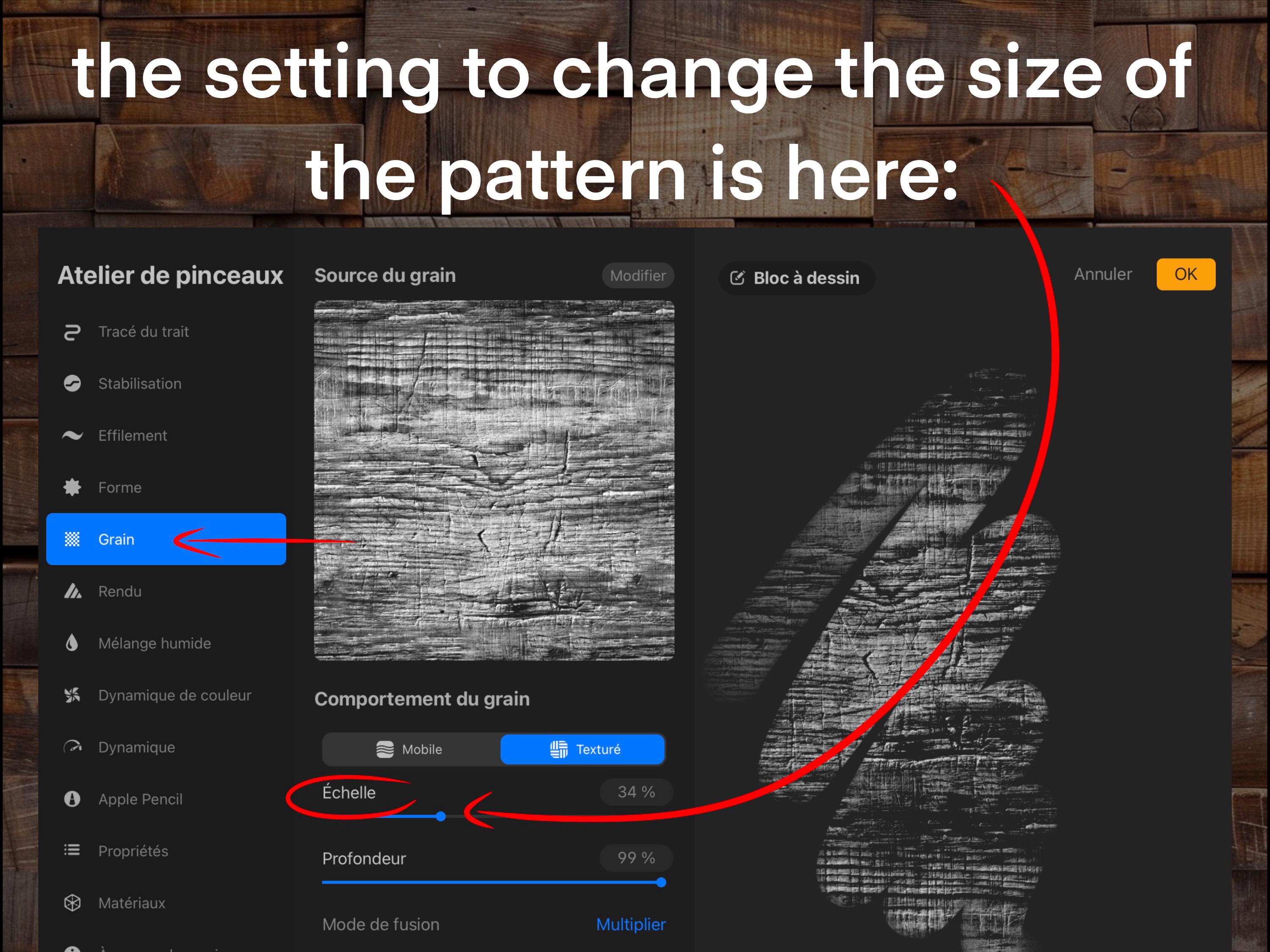 Procreate Wood Texture Brush Set preview 3
