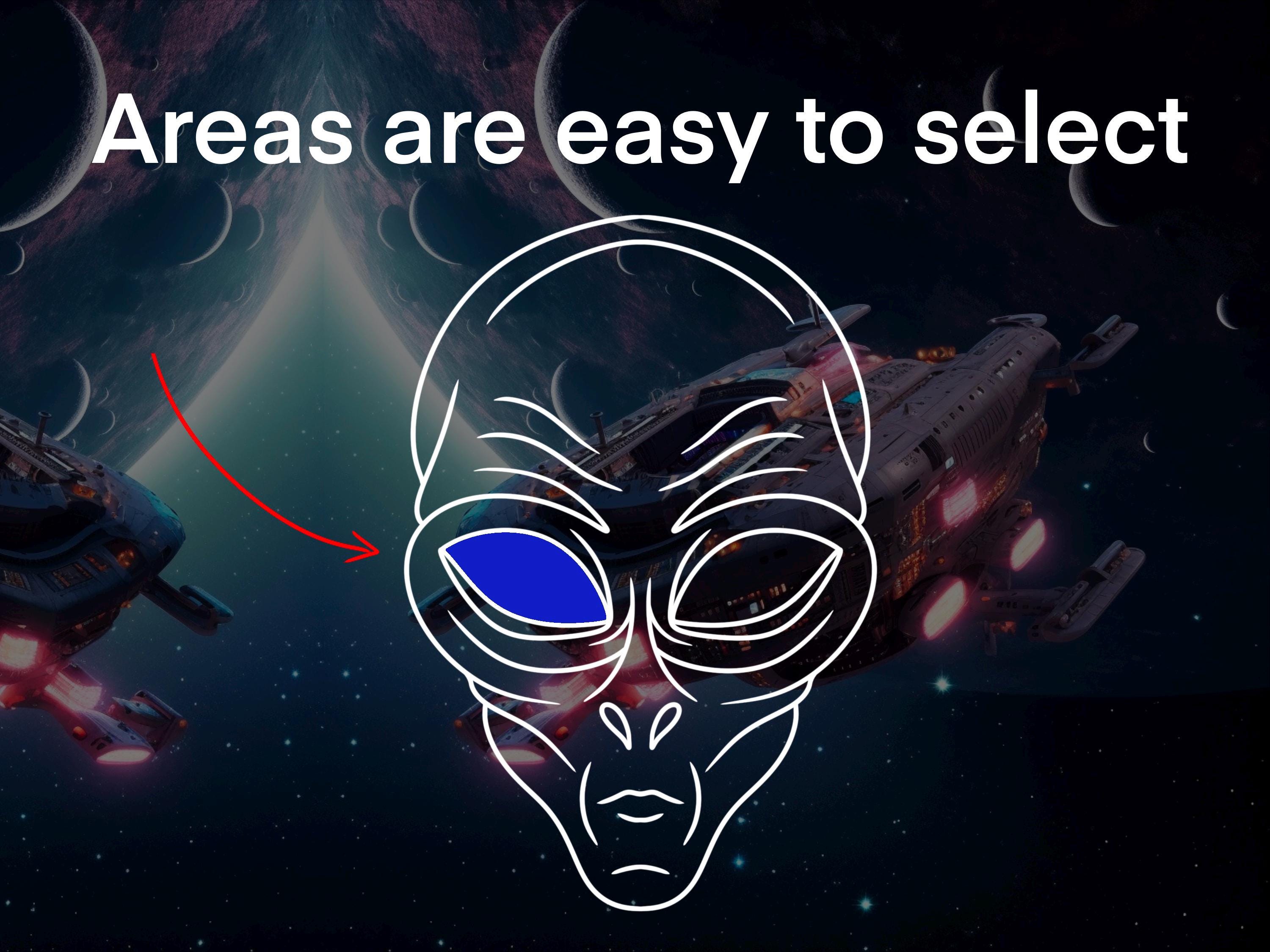 Procreate Alien Head  Stamp Set Photoshop preview 4