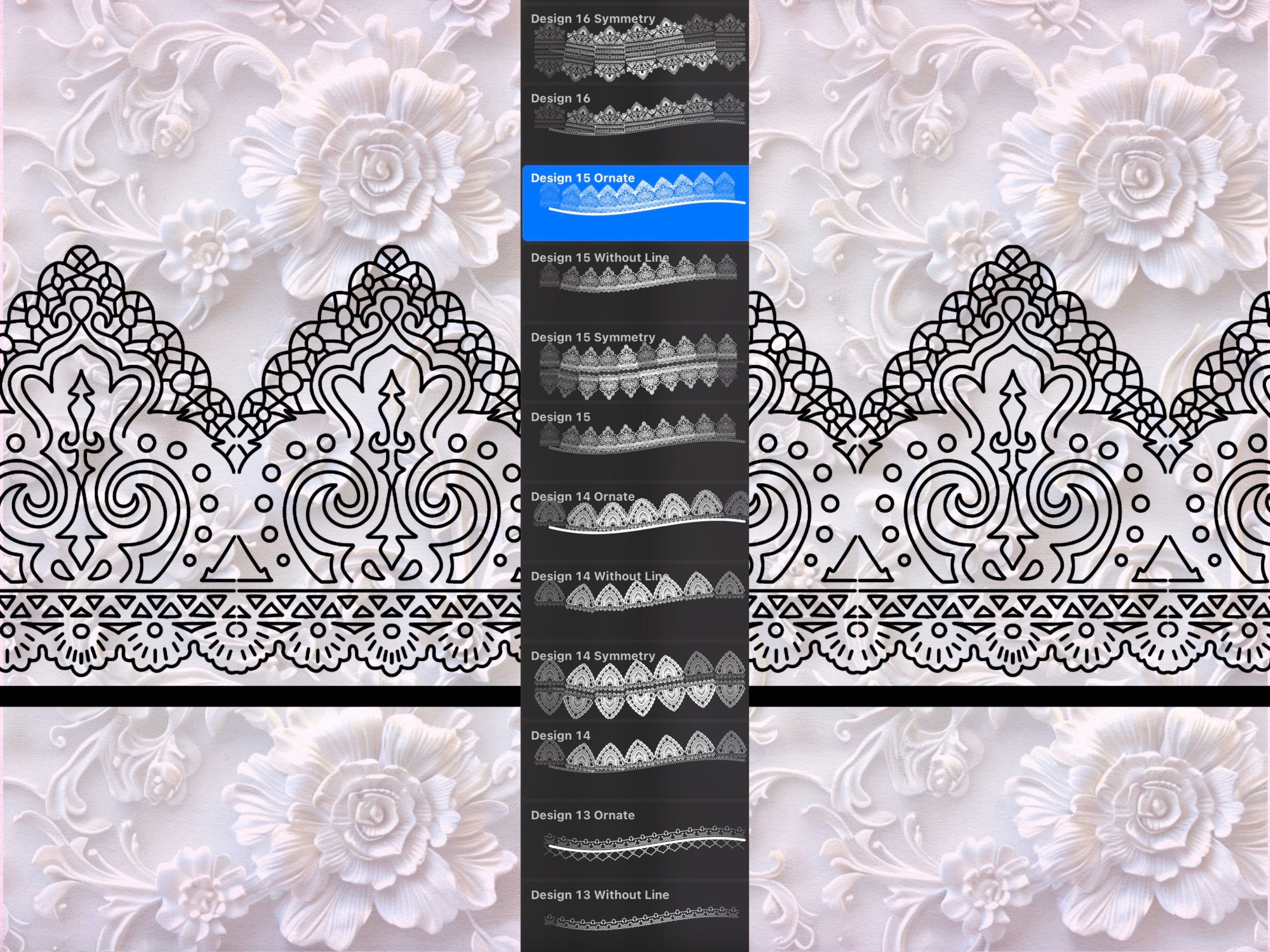 Procreate Lace Brush Set preview 3