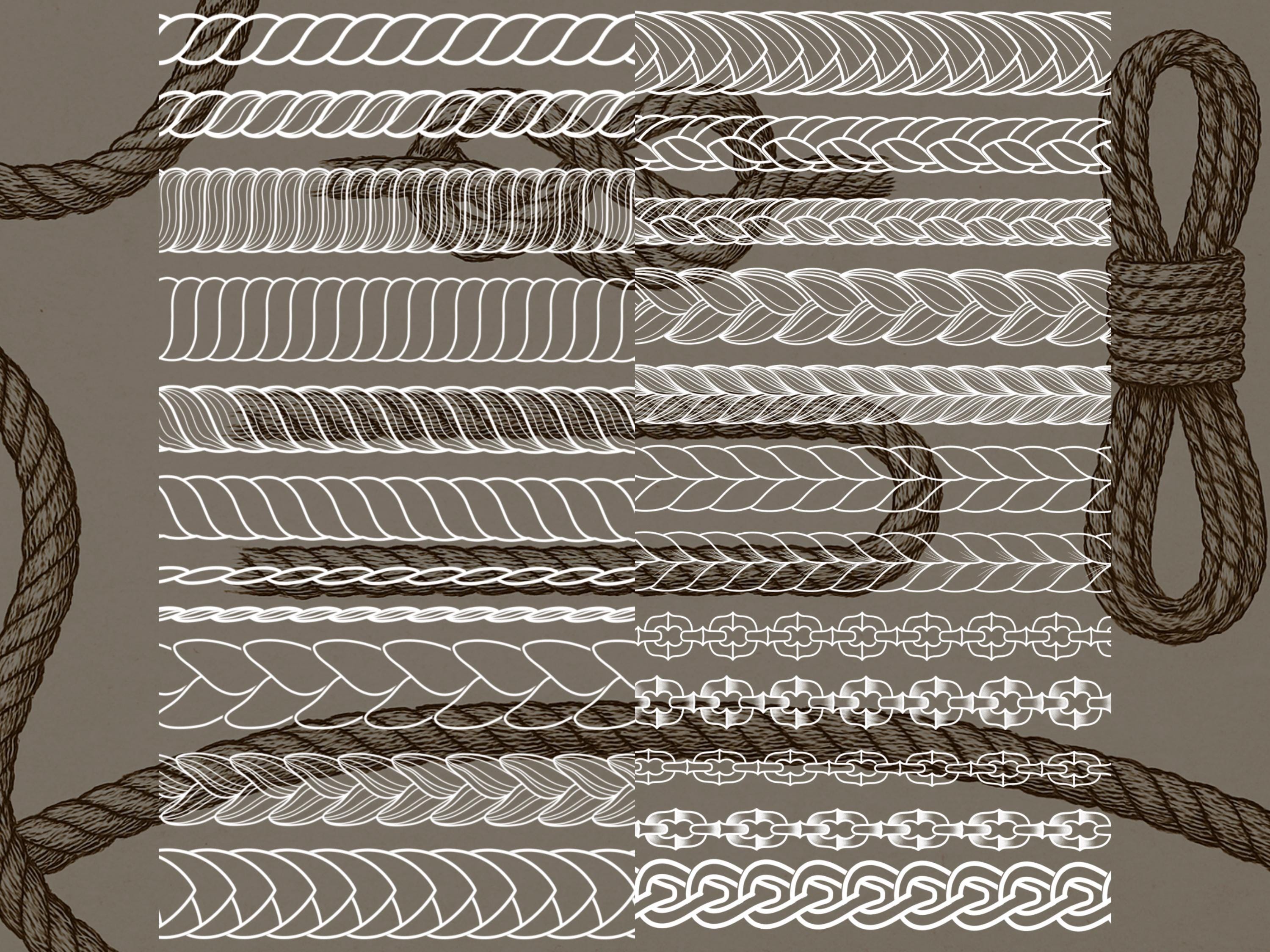 Procreate Ropes Braids Chains Brush Set preview 7