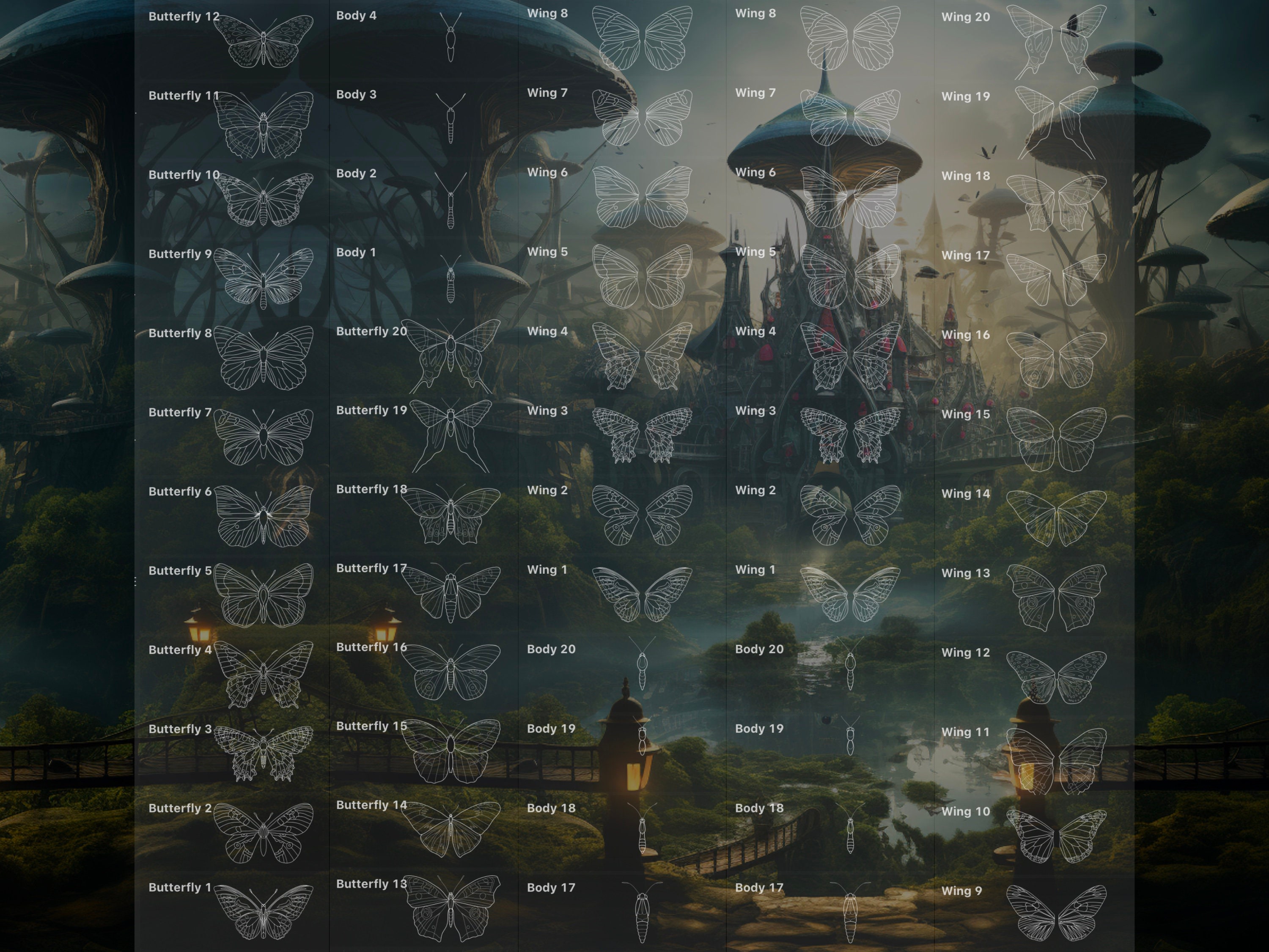 Procreate Butterfly Spider Insect Brush Set preview 4