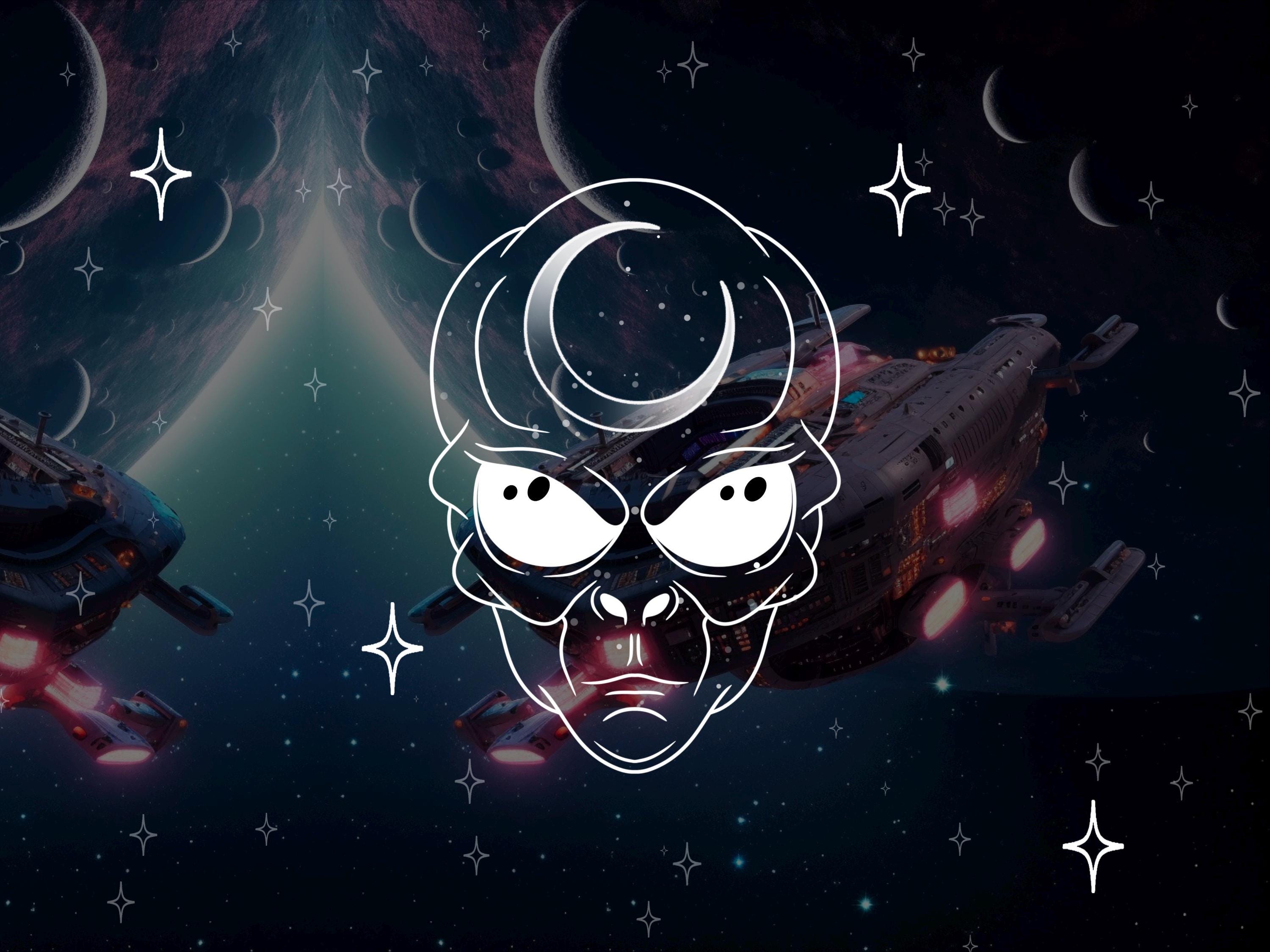 Procreate Alien Head  Stamp Set Photoshop preview 6