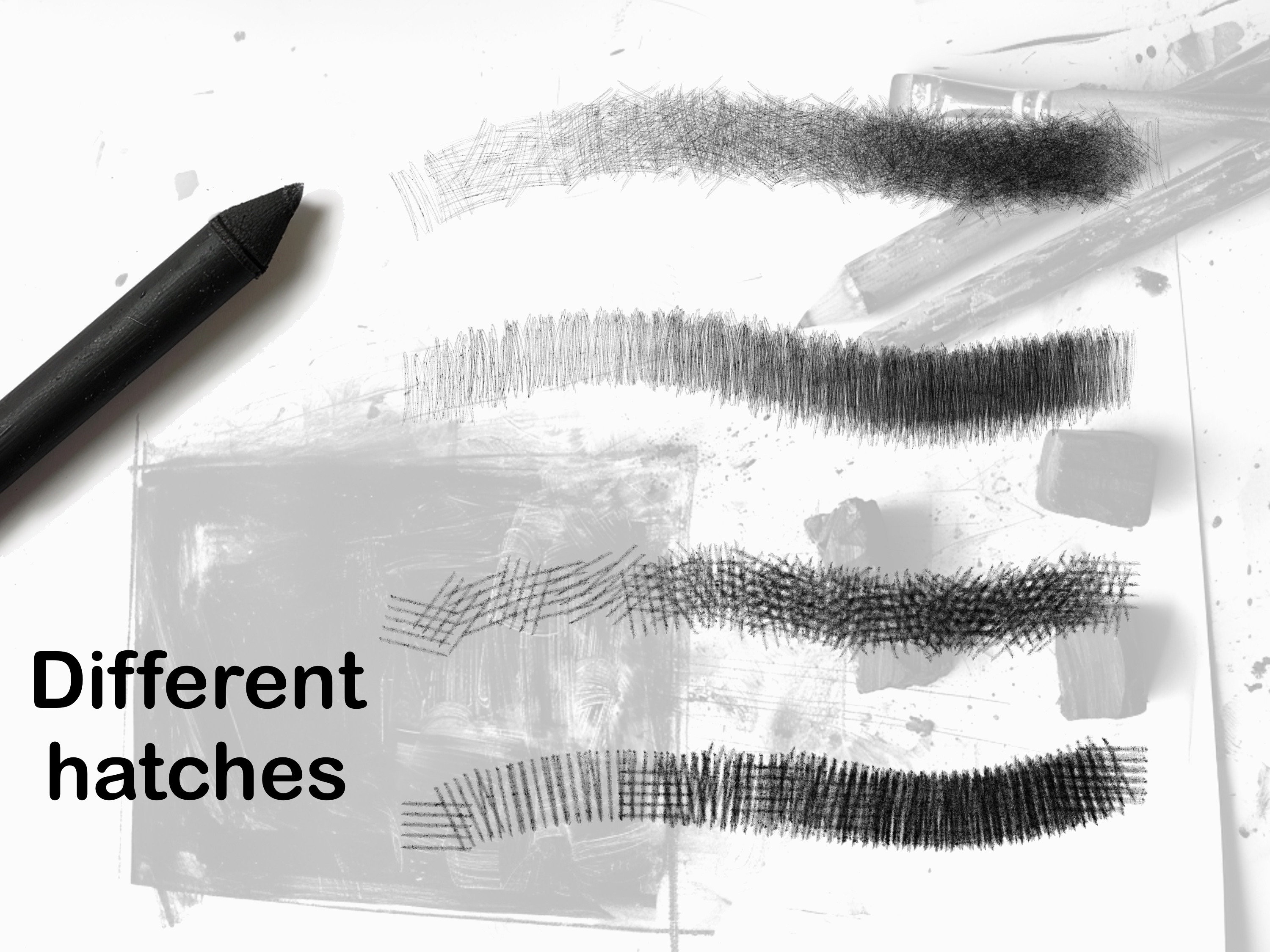 Procreate Brush Charcoal & Pencil Theme preview 5