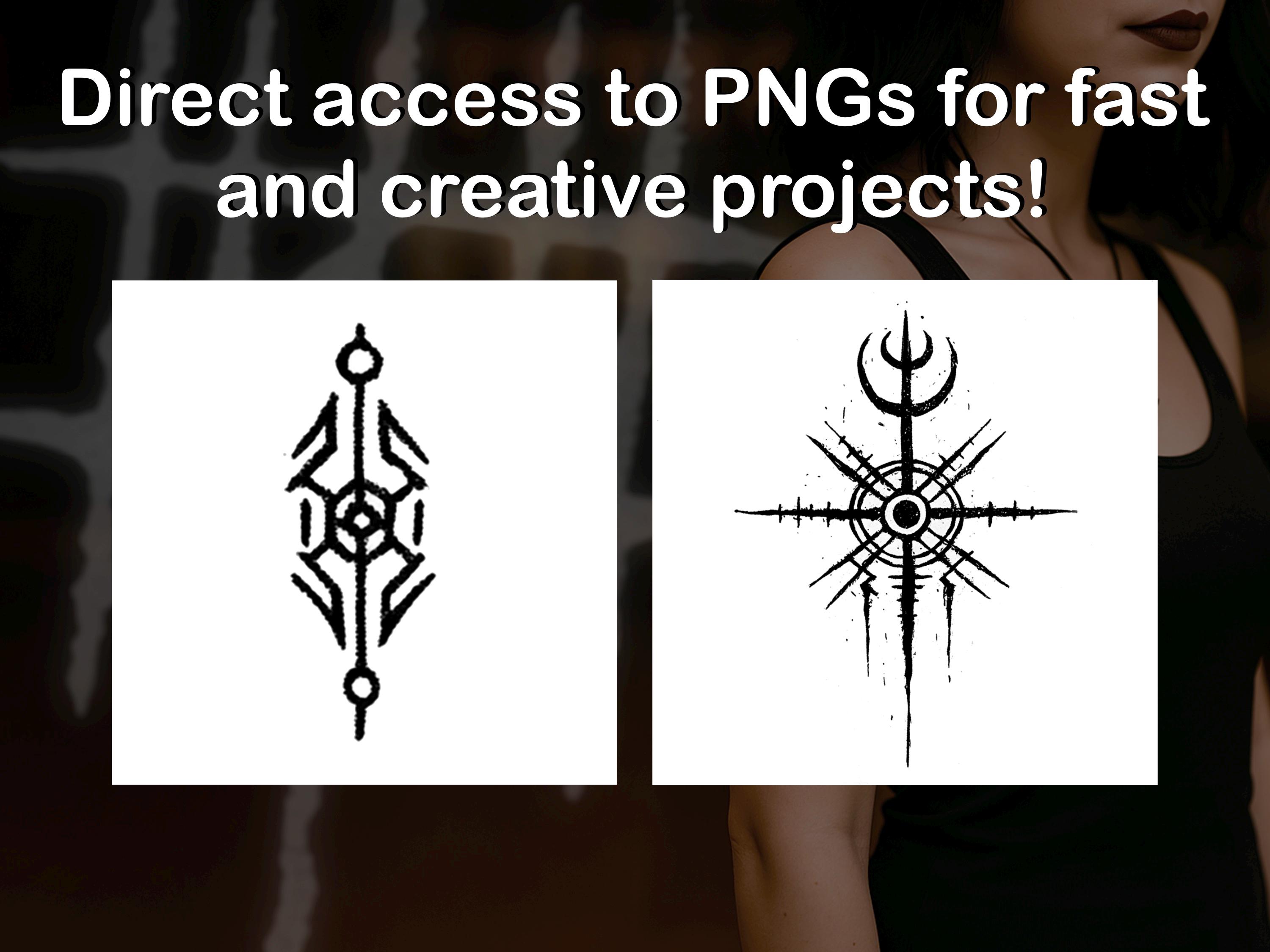 Procreate Witch Symbols and Alphabet Brush Set Photoshop ABR PNG PDF preview 6