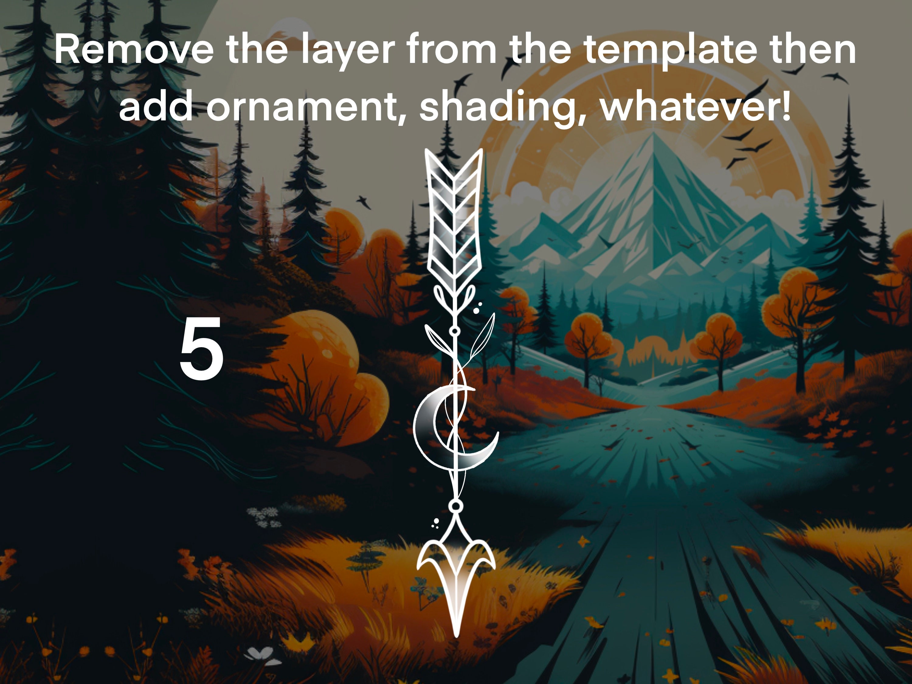 Procreate Arrow Design Maker Brush Set preview 7