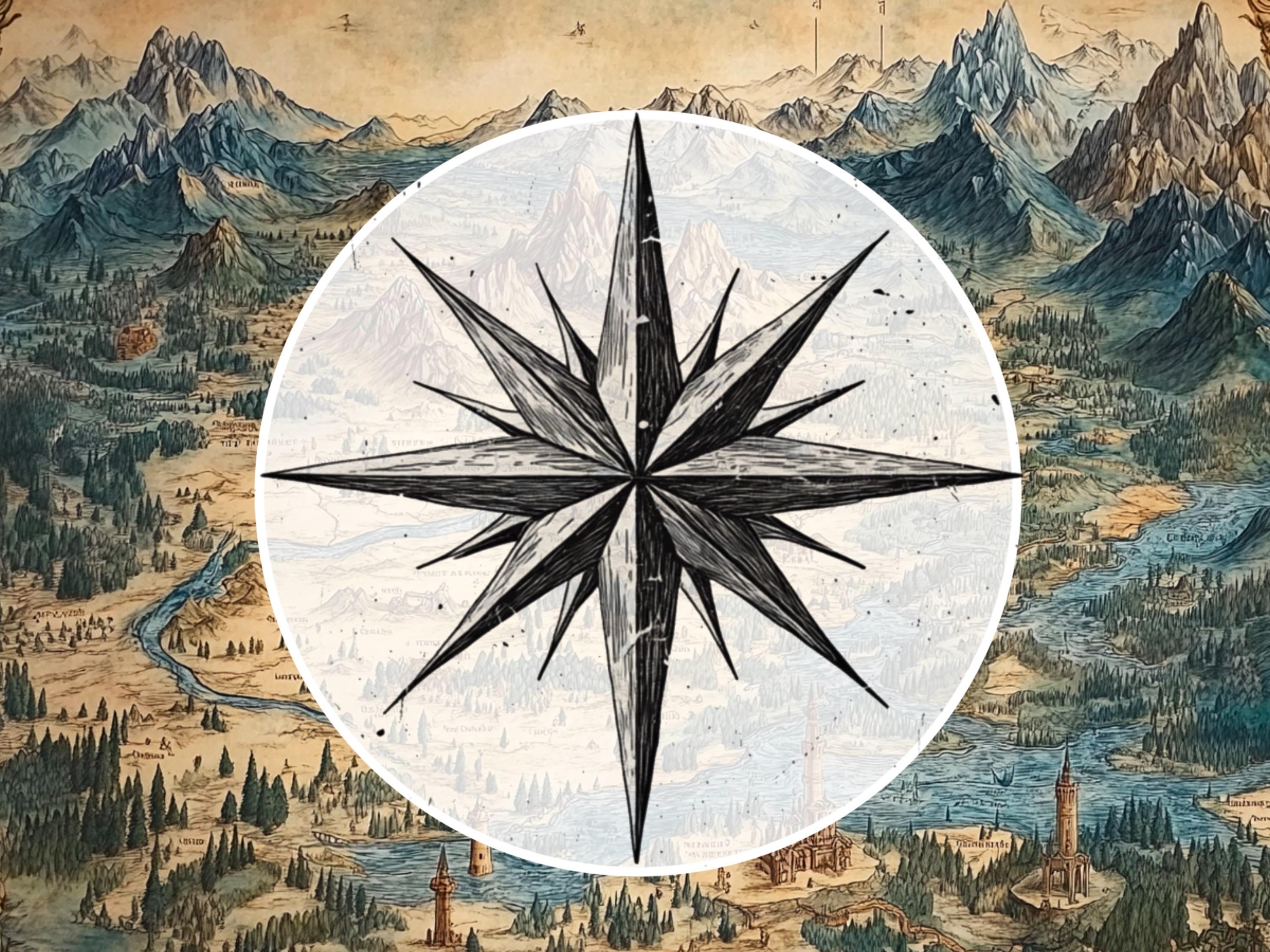 Procreate Compass Rose Brush Stamps preview 8