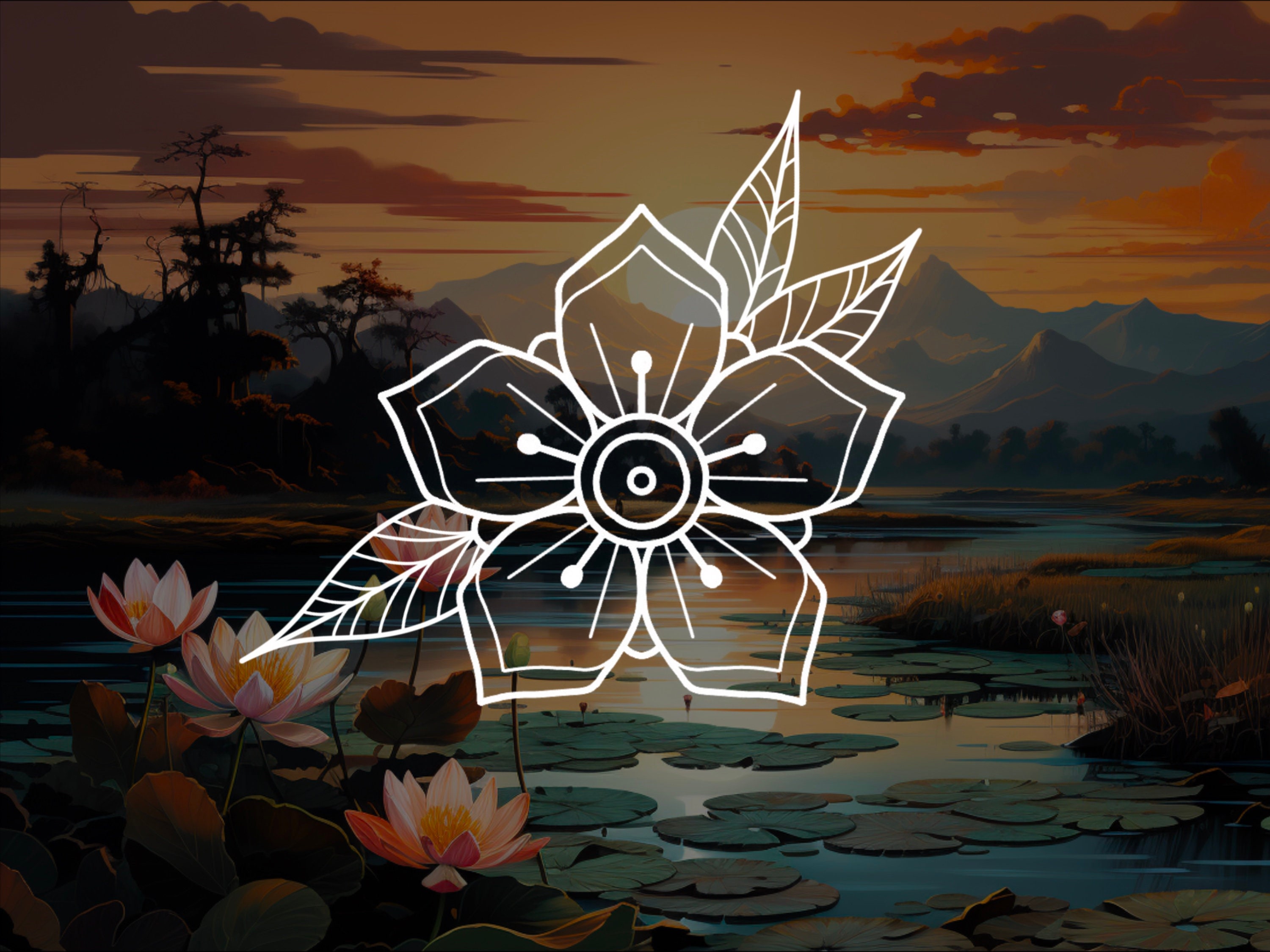 100 Procreate Lotus and Trad Flower Maker Brush Set preview 8
