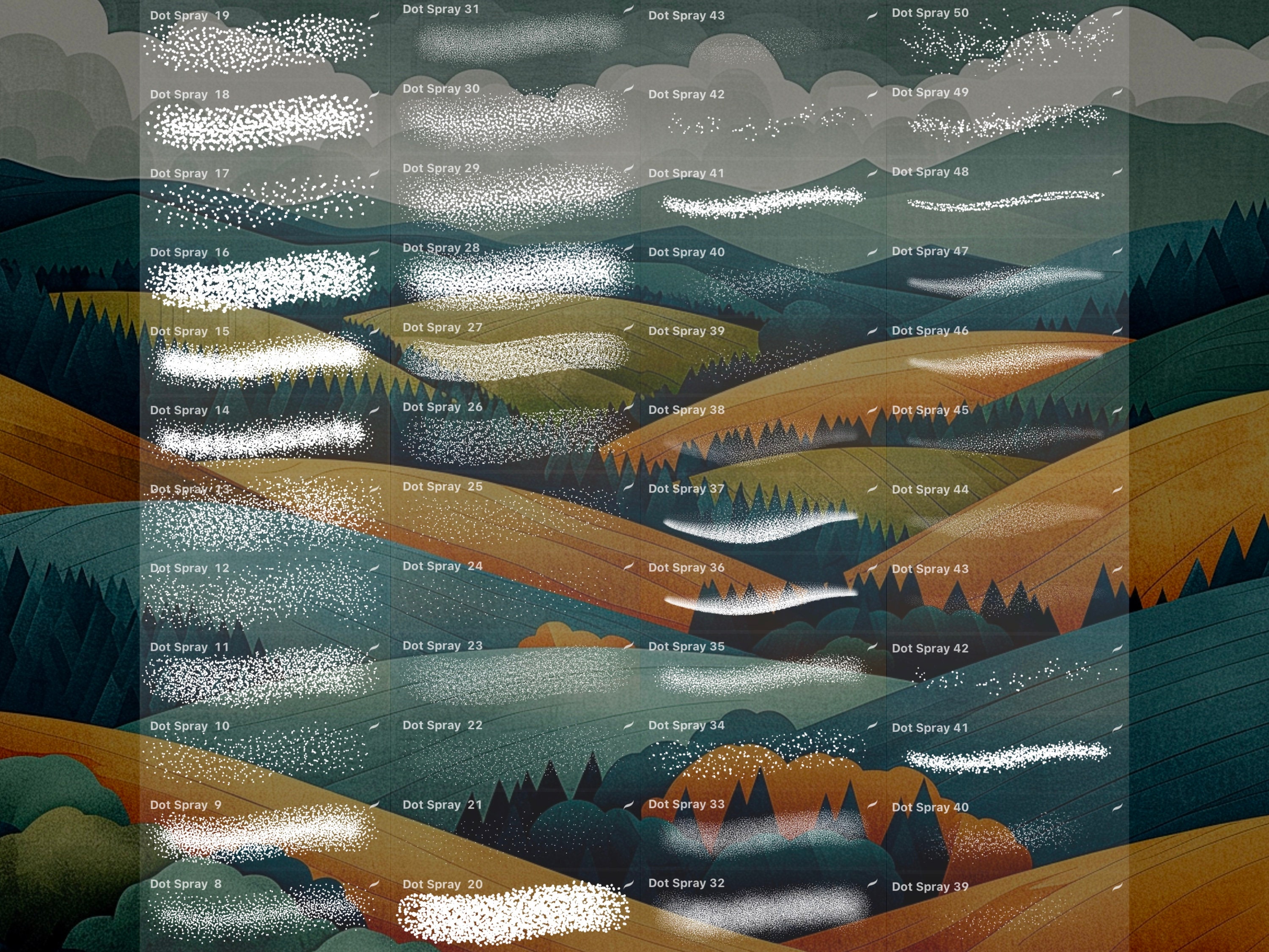 Procreate Stipple Shading Dot Shading Brush Stamps preview 4