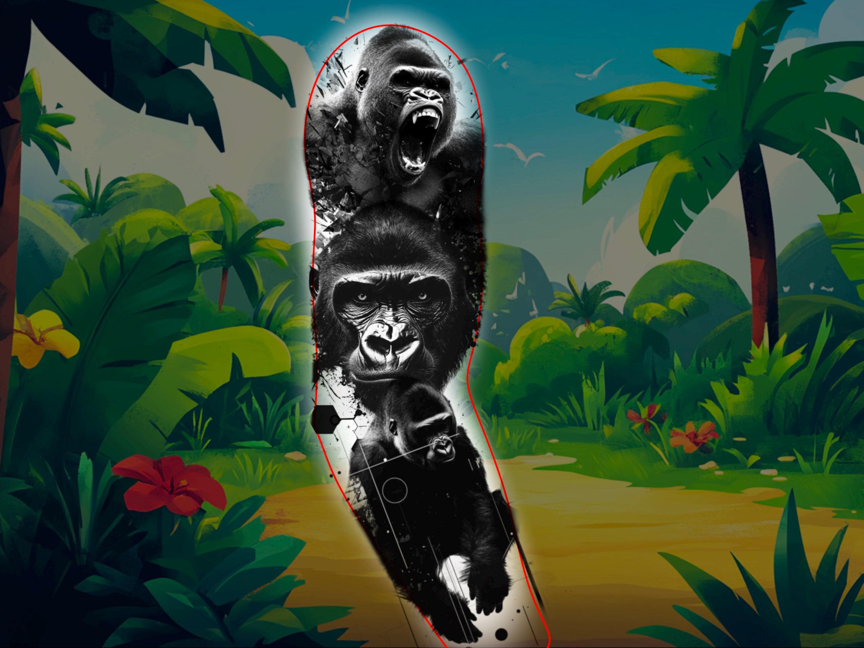 Procreate Gorilla Tattoo Brush Set preview 6