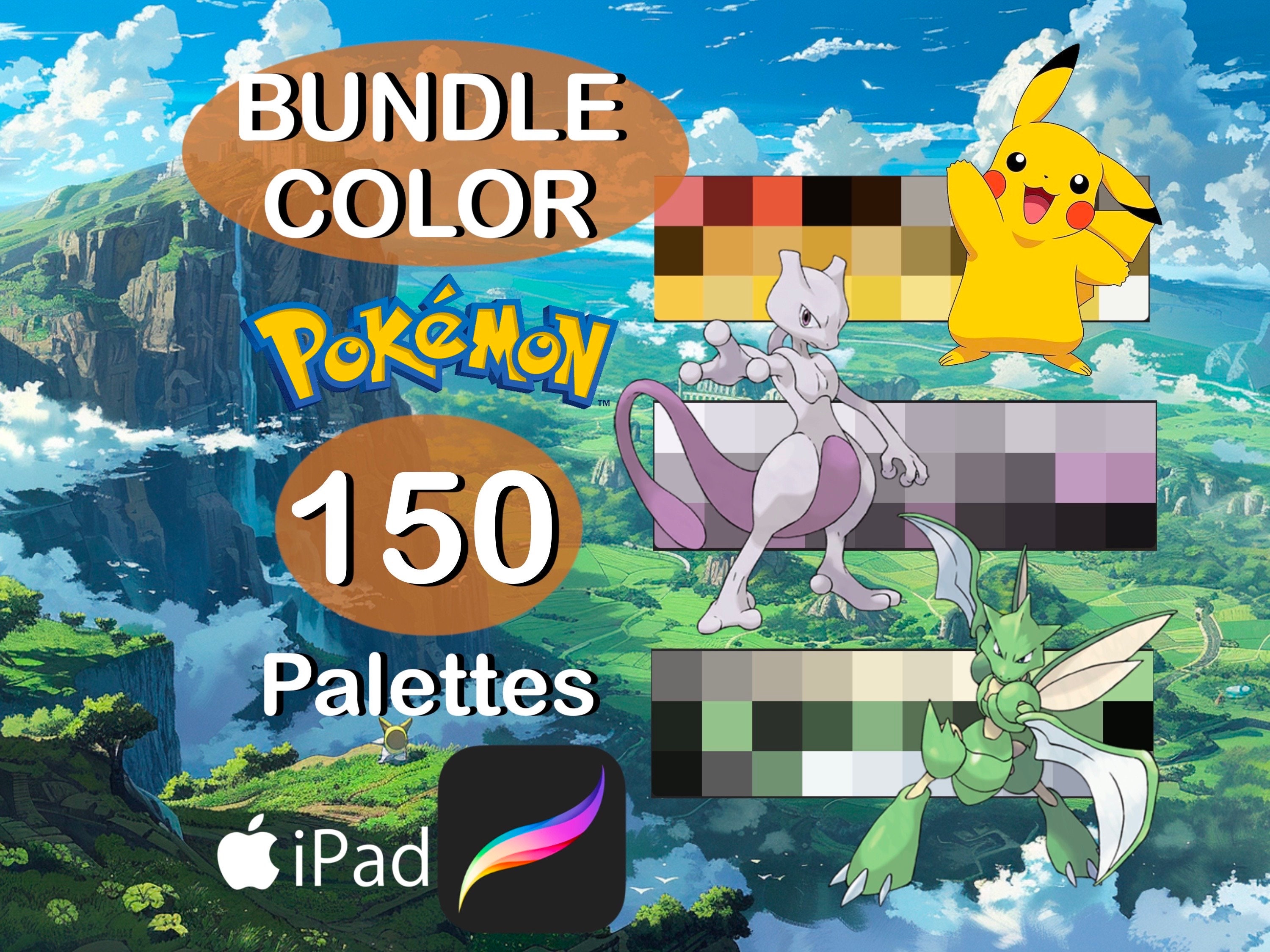 Procreate Pokemon Color Palette Bundle