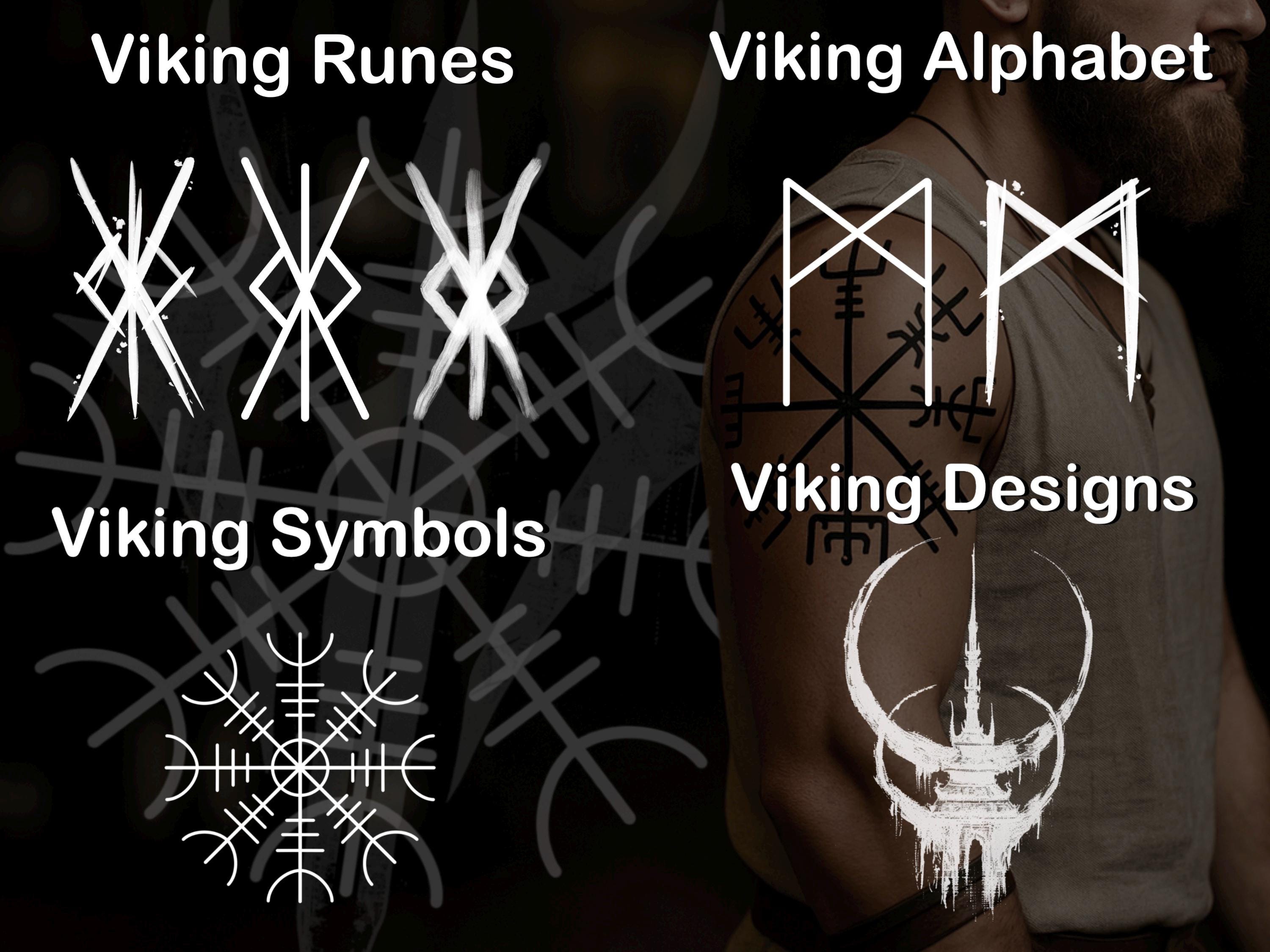 Procreate Viking Nordic Runes Stamp Set Photoshop ABR PNG PDF preview 6