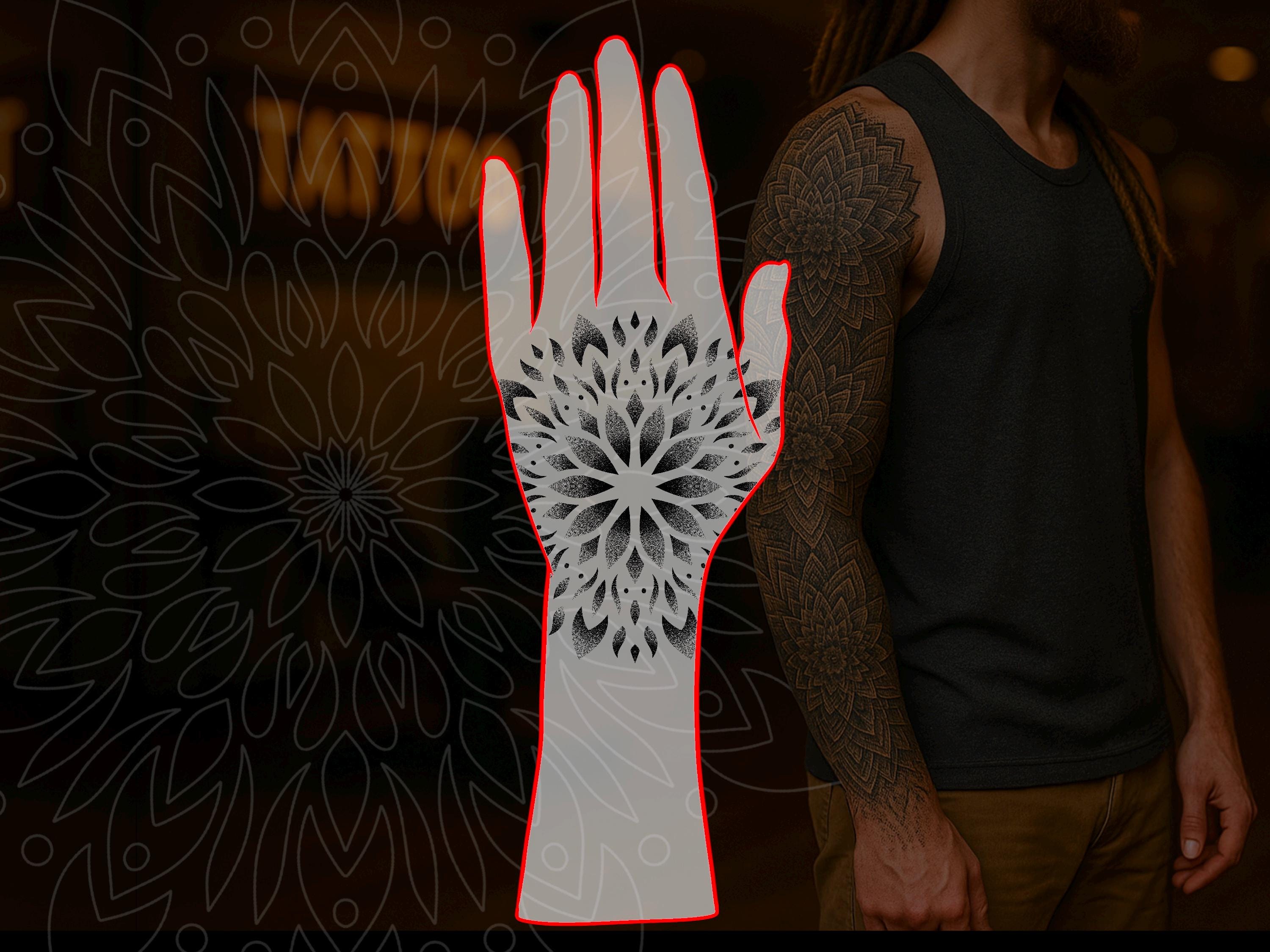 Procreate Mandala Dotwork Tattoo Brush Set Photoshop ABR PDF PNG preview 6