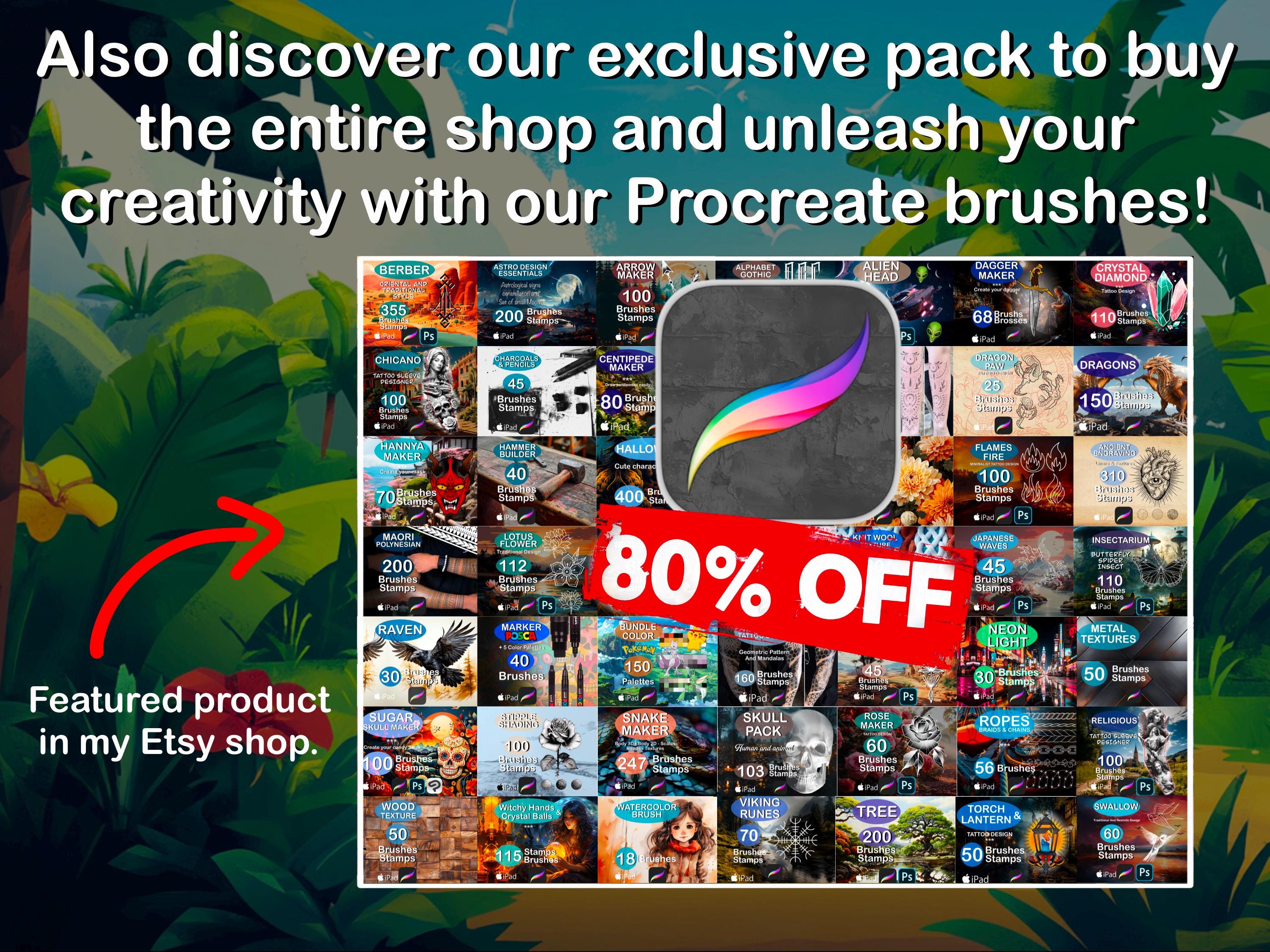 Procreate Gorilla Tattoo Brush Set preview 2