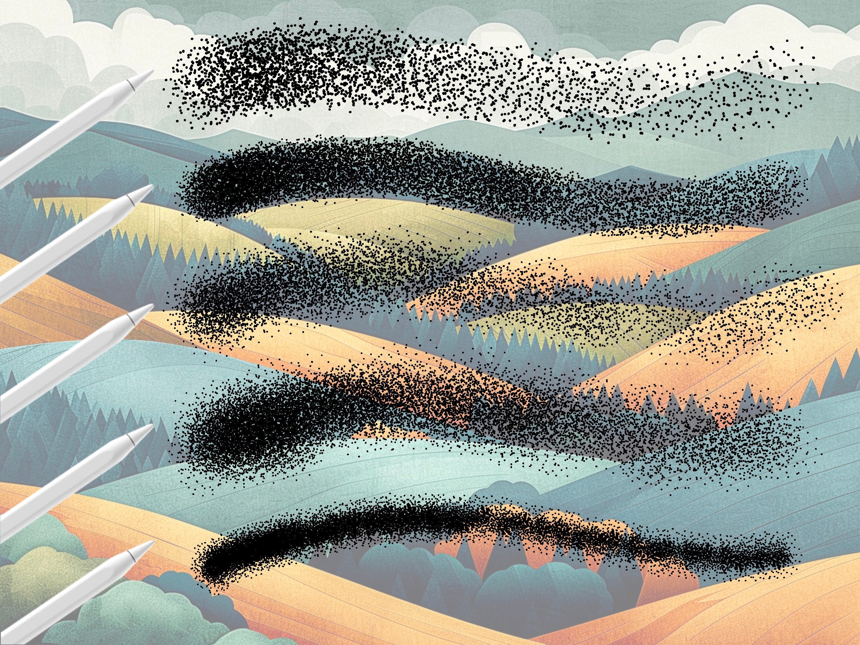 Procreate Stipple Shading Dot Shading Brush Stamps preview 8
