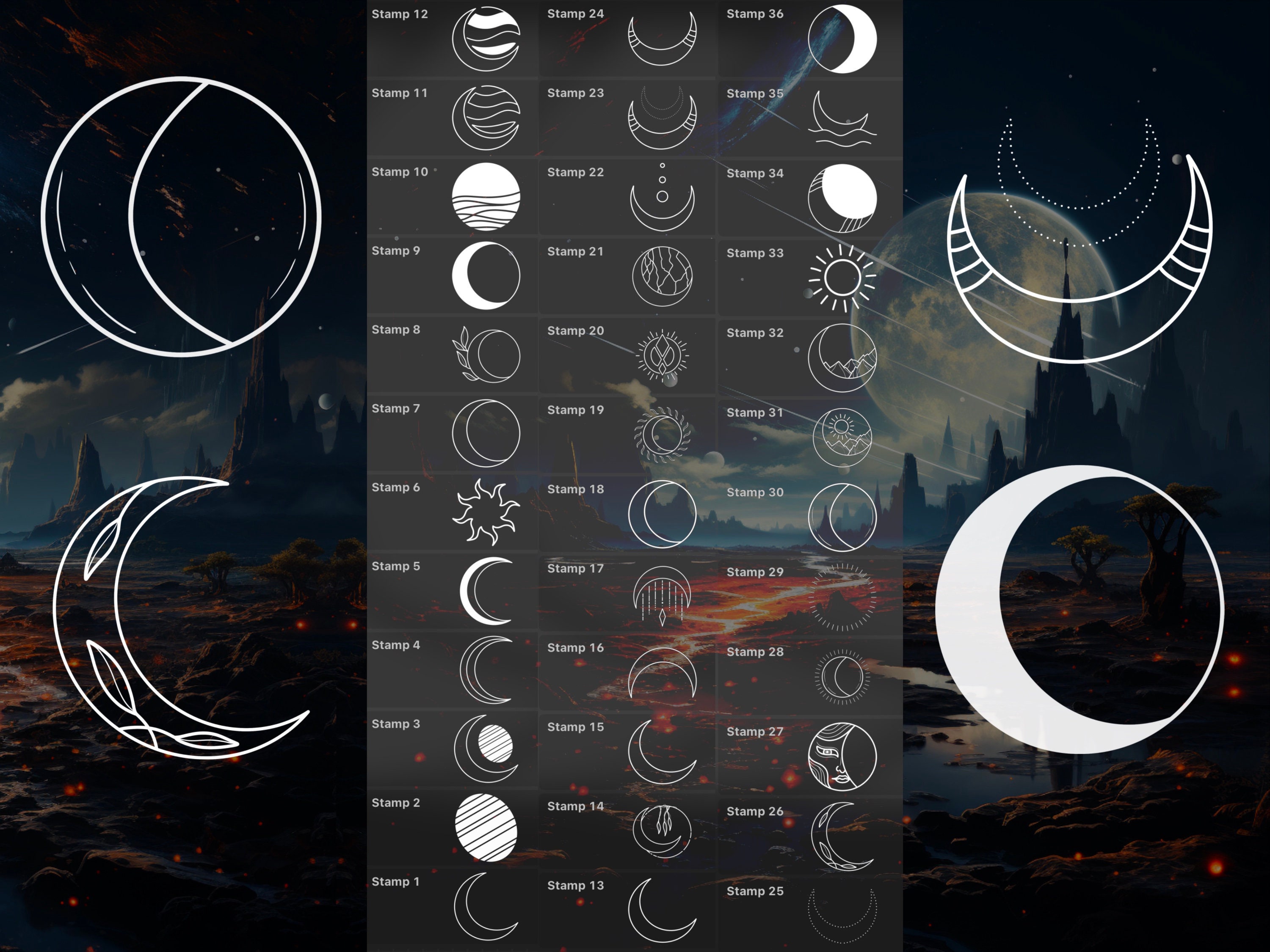 Procreate Celestial Astro Pack Brush Set preview 3