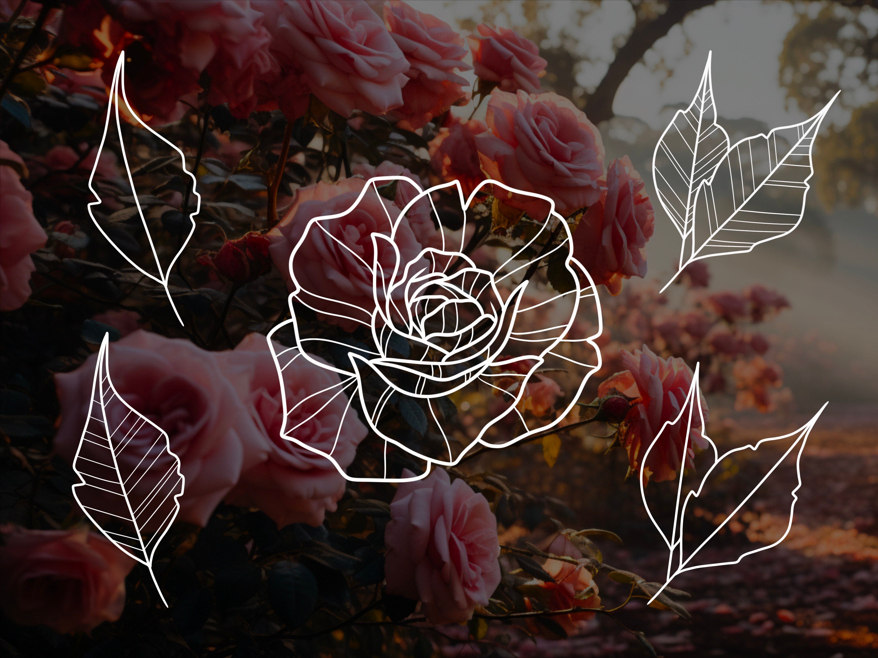 Procreate Rose Tattoo Brush Set Photoshop preview 4