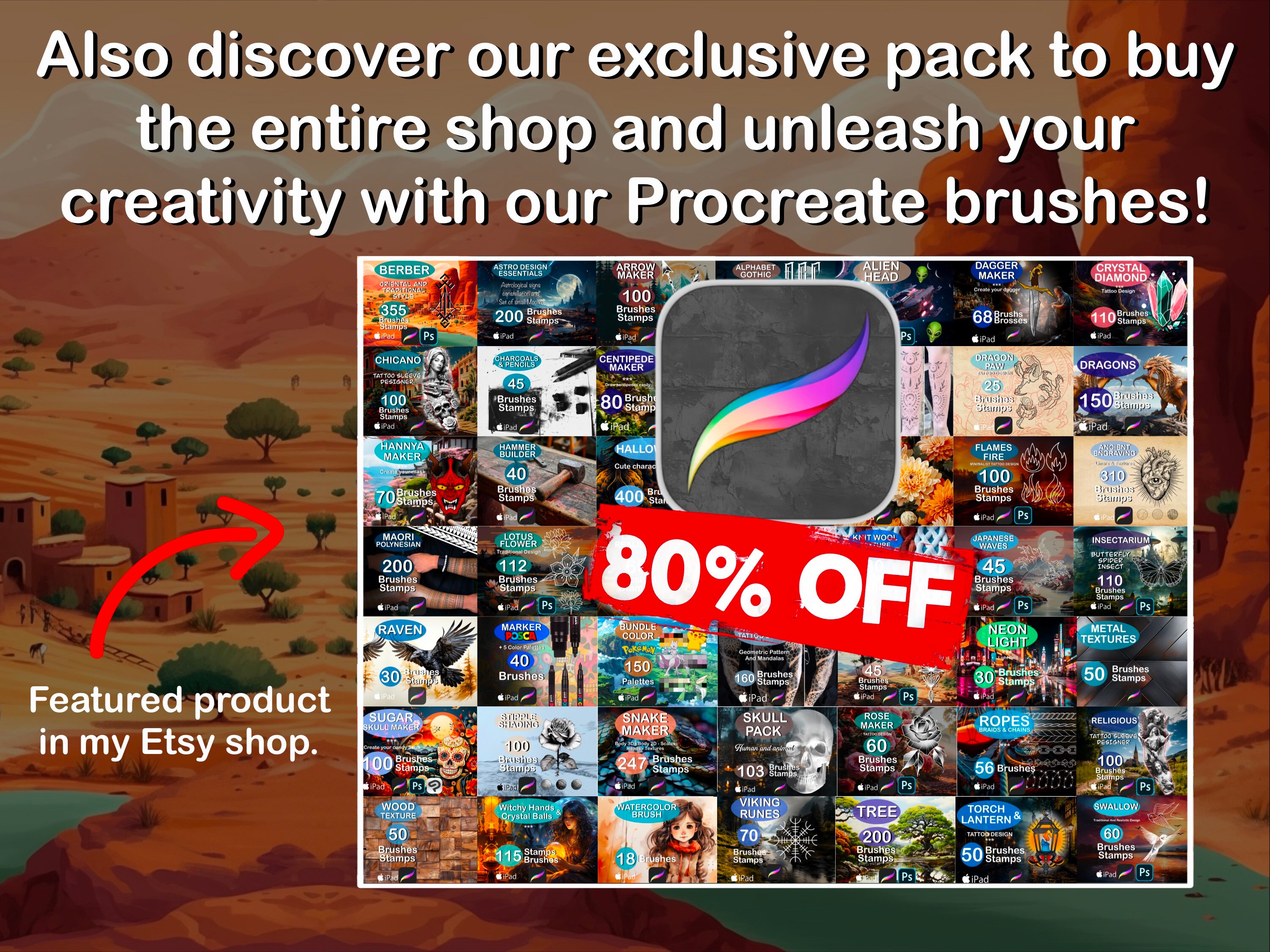 Procreate Berber Brush Set preview 2