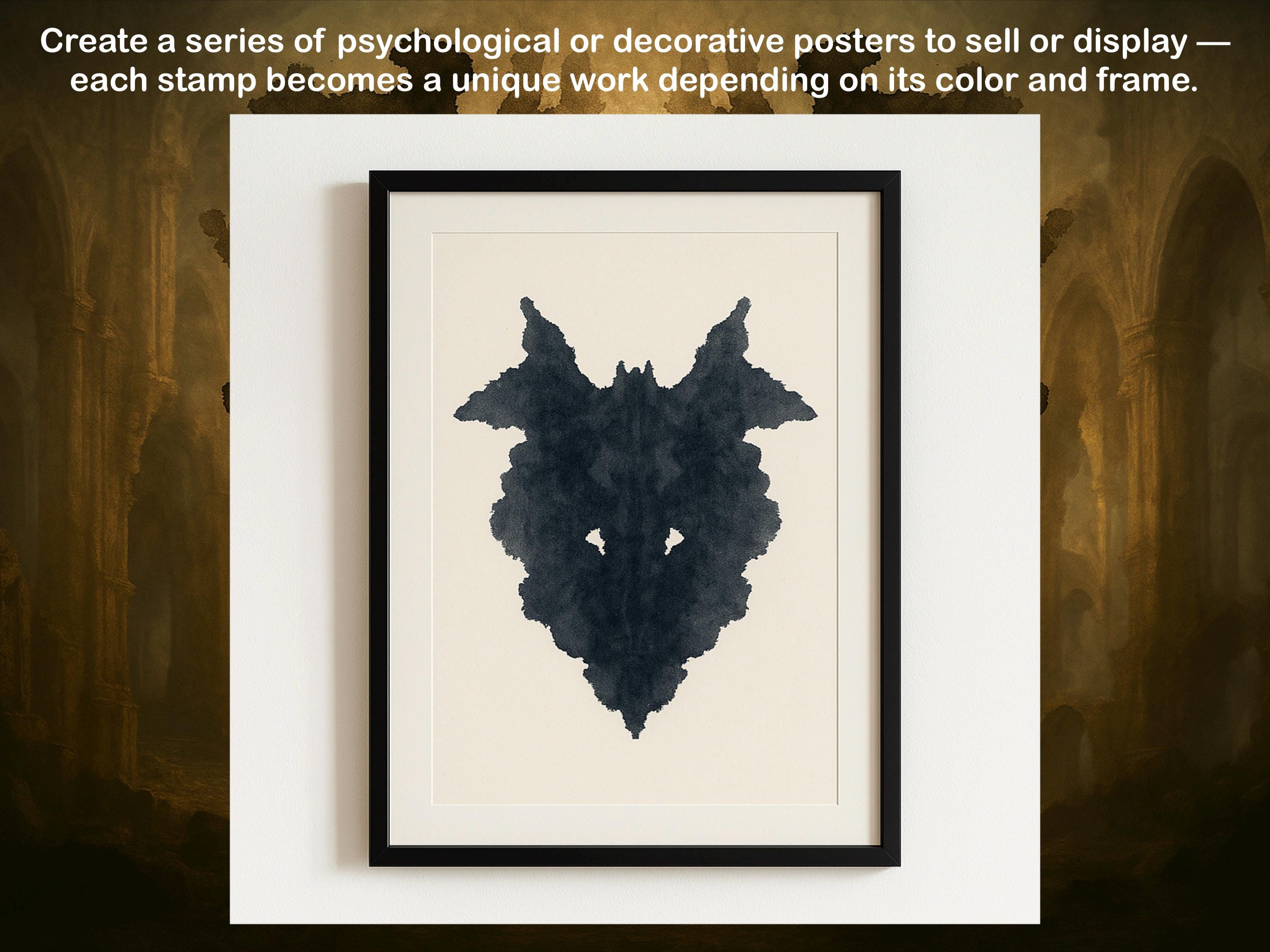 Rorschach Procreate Brushes – 200 Inkblot Stamp Brushes, Abstract Art, Psychology Brush Set, Dark Surreal Stamps preview 7