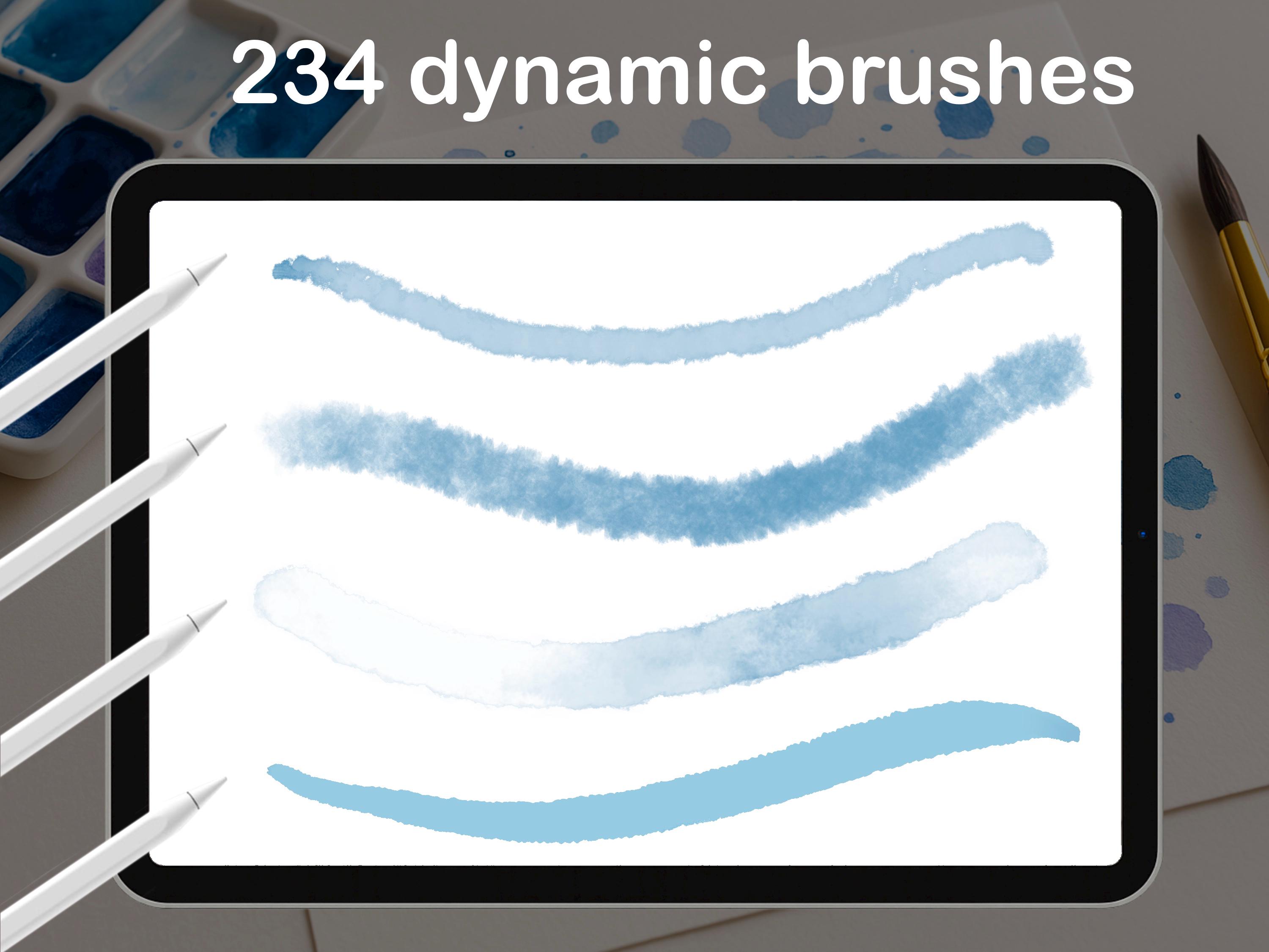 Procreate Watercolor Brush Set preview 3