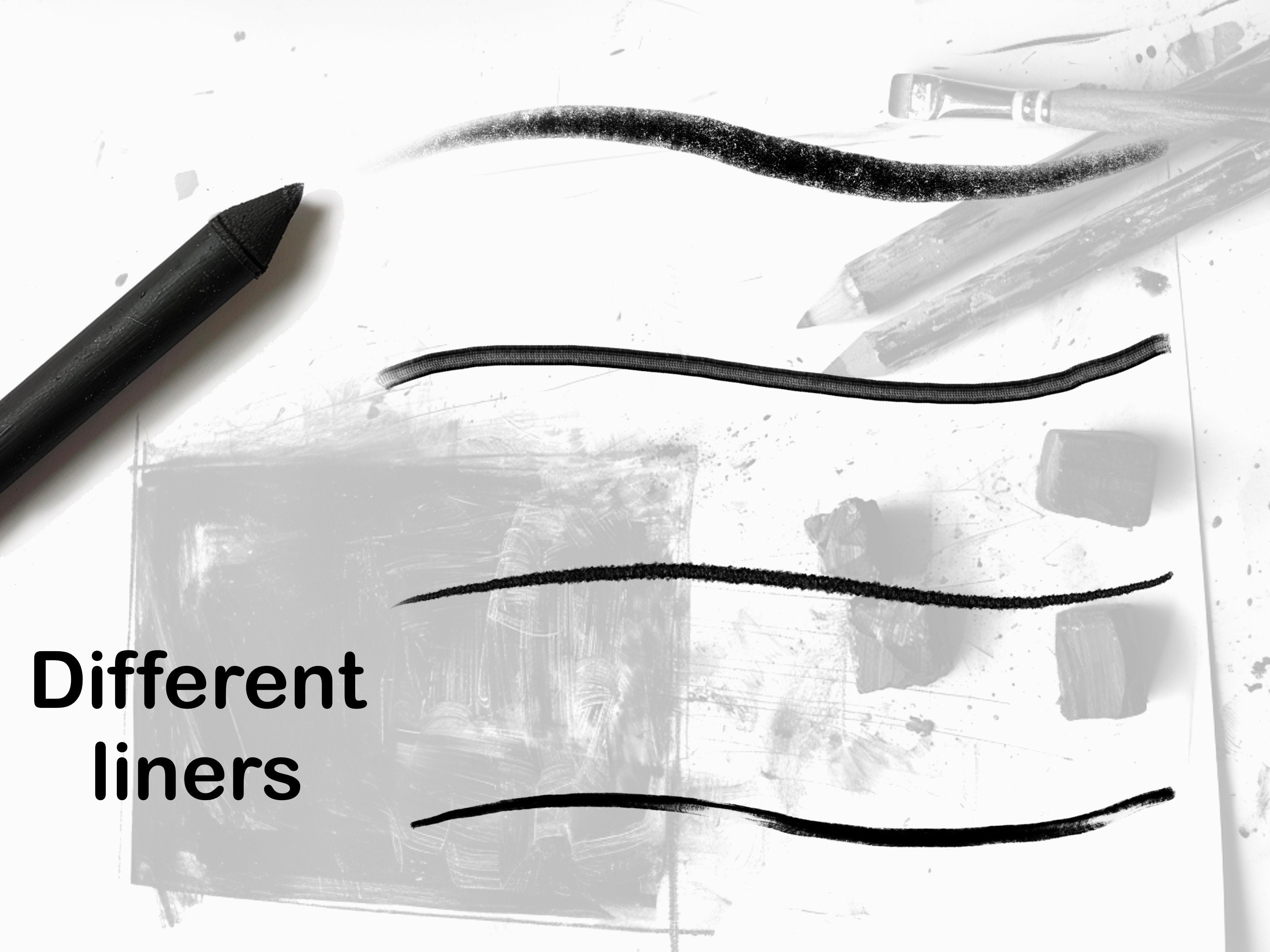 Procreate Brush Charcoal & Pencil Theme preview 2