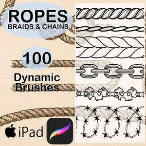 Procreate Seile Zöpfe Ketten Pinsel Set