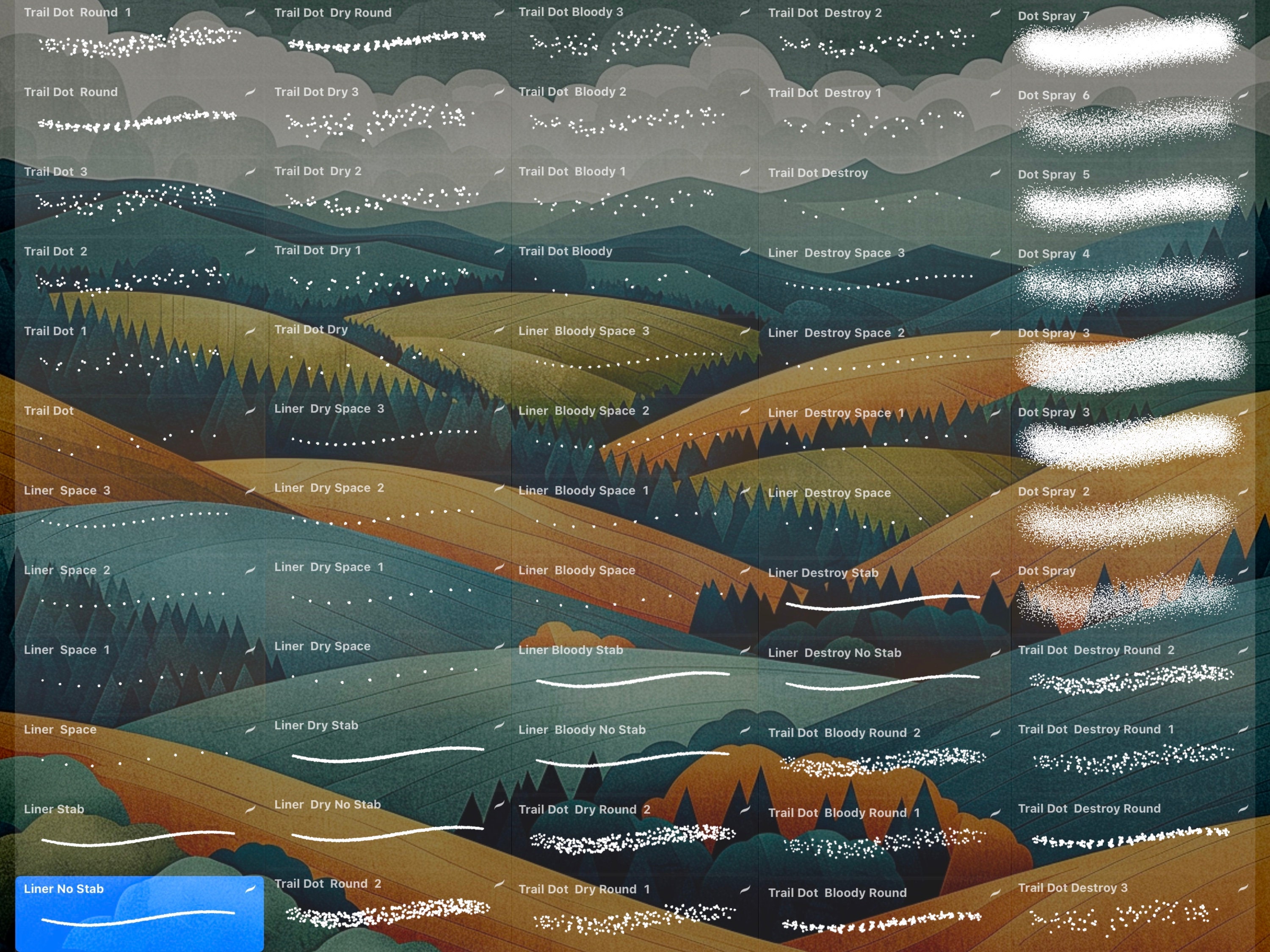 Procreate Stipple Shading Dot Shading Brush Stamps preview 3