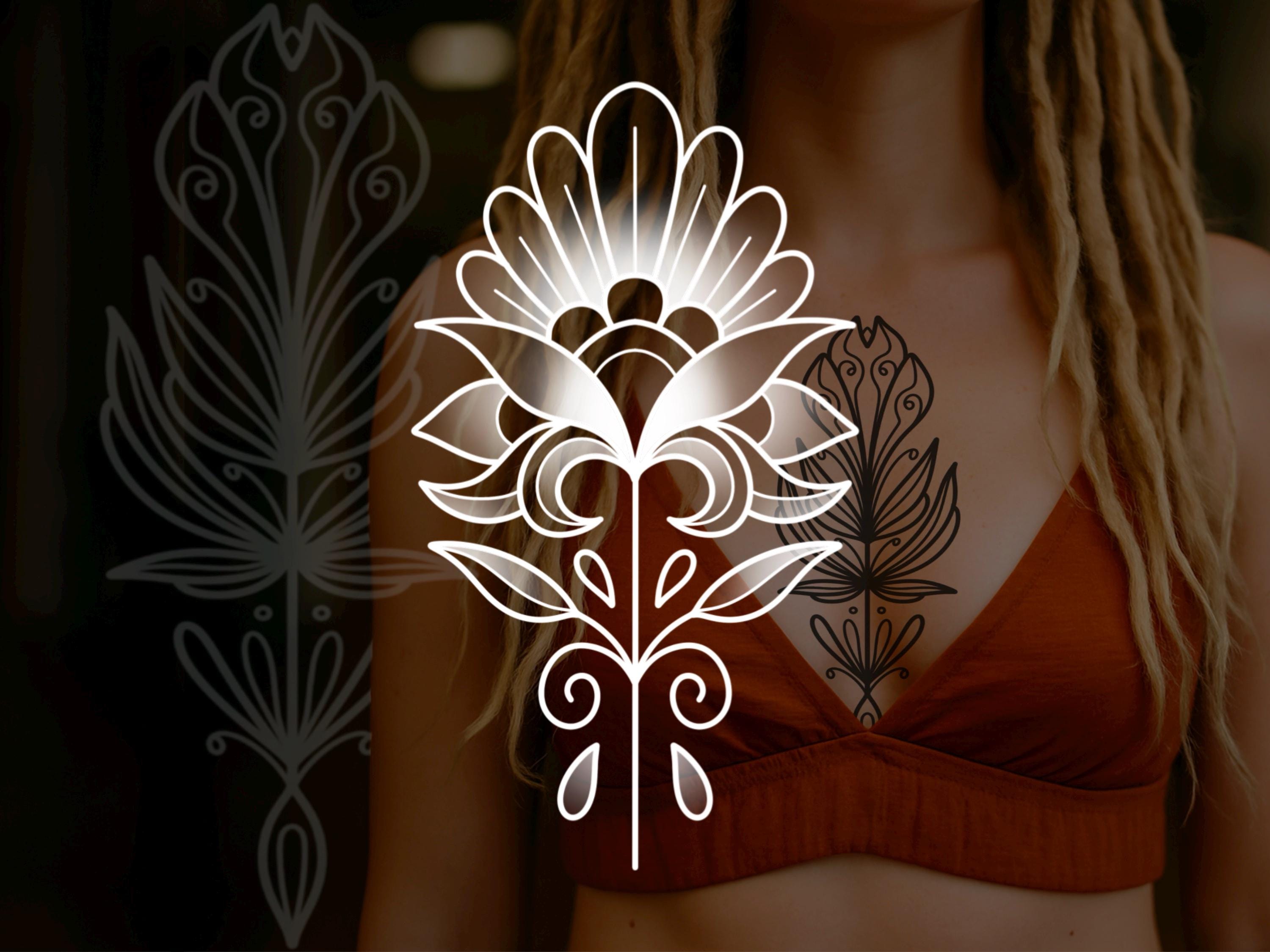Ornate Symbol 100 Procreate Tattoo Stamp Brushes | Floral, Lotus and Ornamental Line Art for Illustrators & Designers Photoshop ABR PNG PDF preview 7