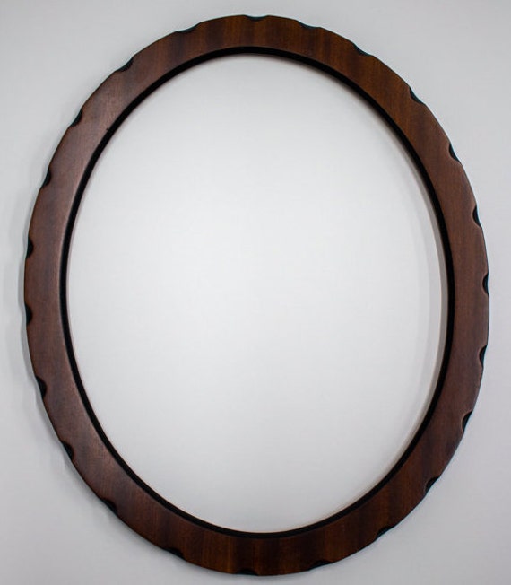 Vintage Wood Oval Frame 23x19 Inch Oval Frame Wood 23x19 Inch