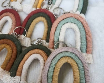 Macrame Rainbow Keychains