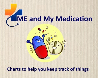 Utskrivbara medicinloggblad (A4, Letter-storlek)