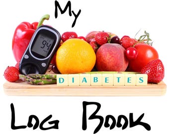 Utskrivbar diabetesloggbok: A6 PDF, Word, Excel (digital nedladdning)
