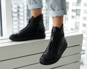 booties with front zipper