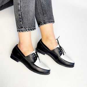 Black white brogues ladies deals