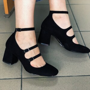 Black suede mary janes Outlet