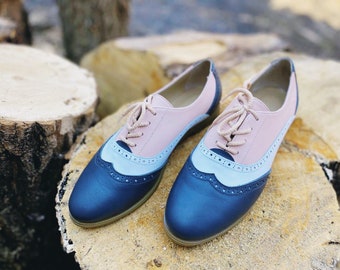 Leather Shoes Women Custom Shoes Oxford 