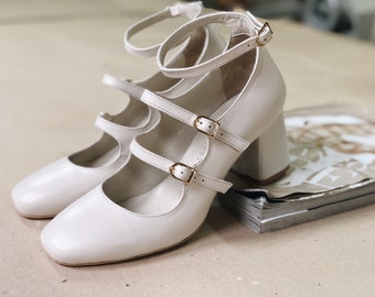 low block heel mary jane shoes