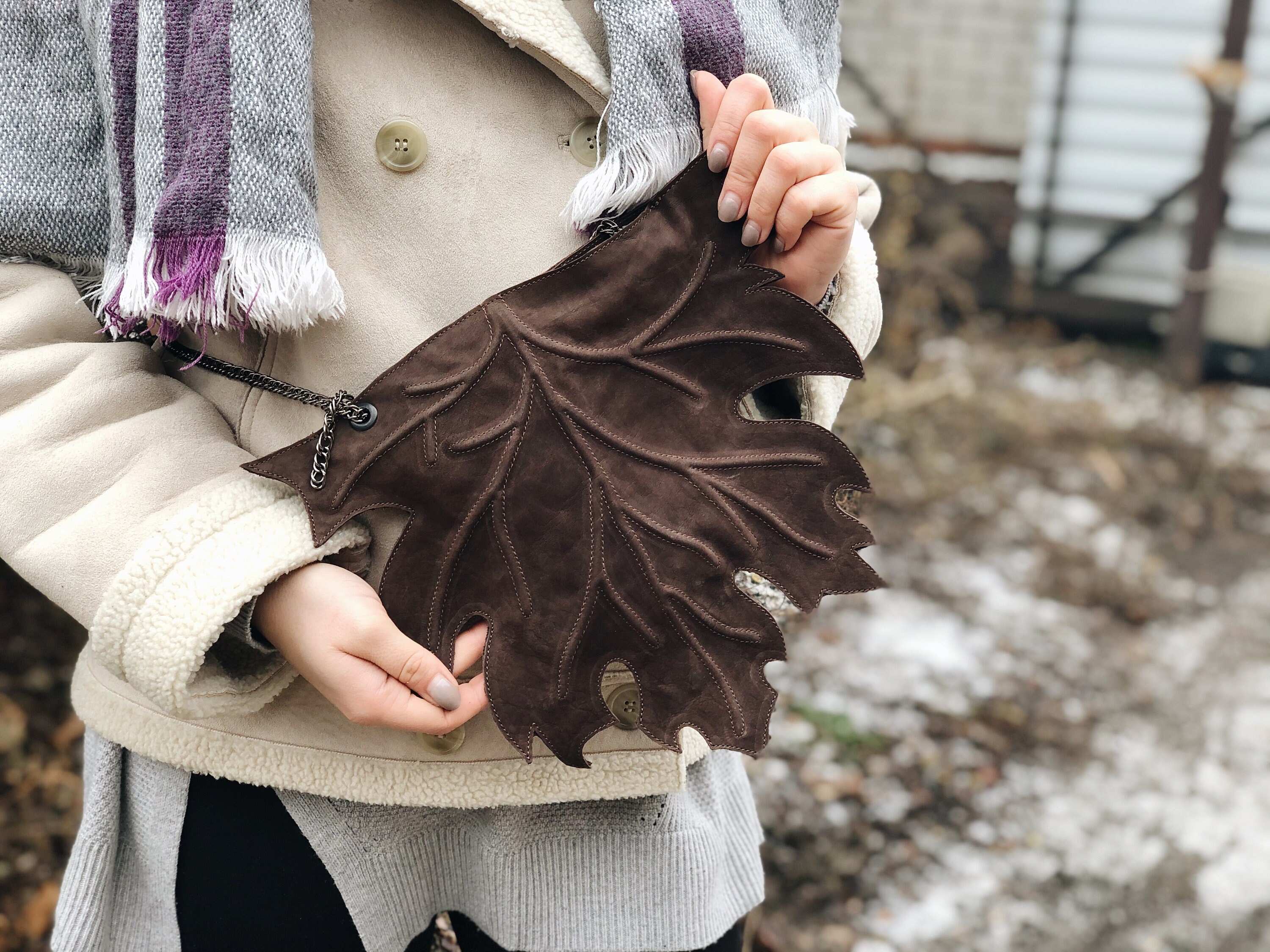 Leaf leather purse 2025